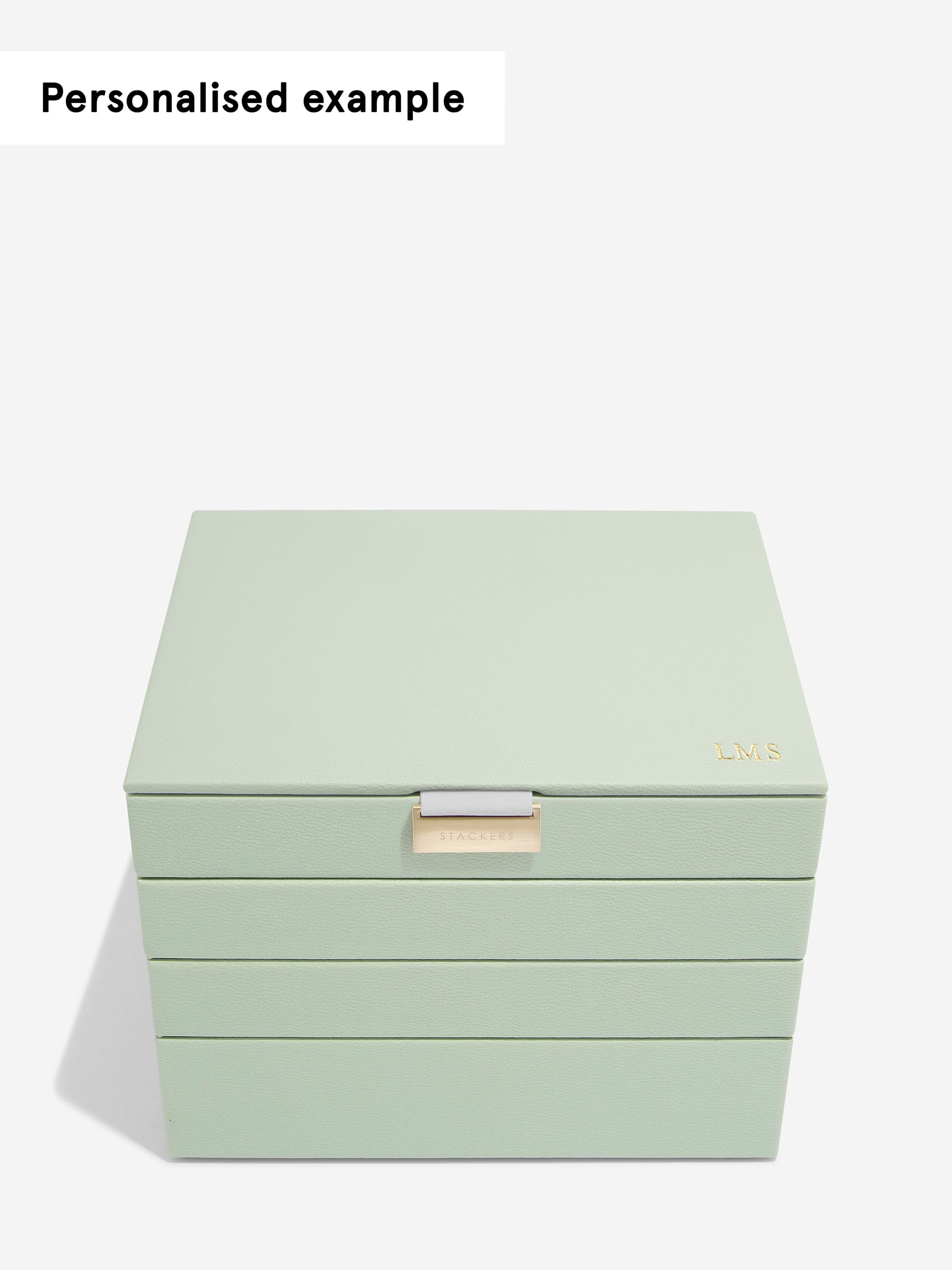 Stackers Klassieke Juwelendoos Set van 4 Saliegroen - Mystackers