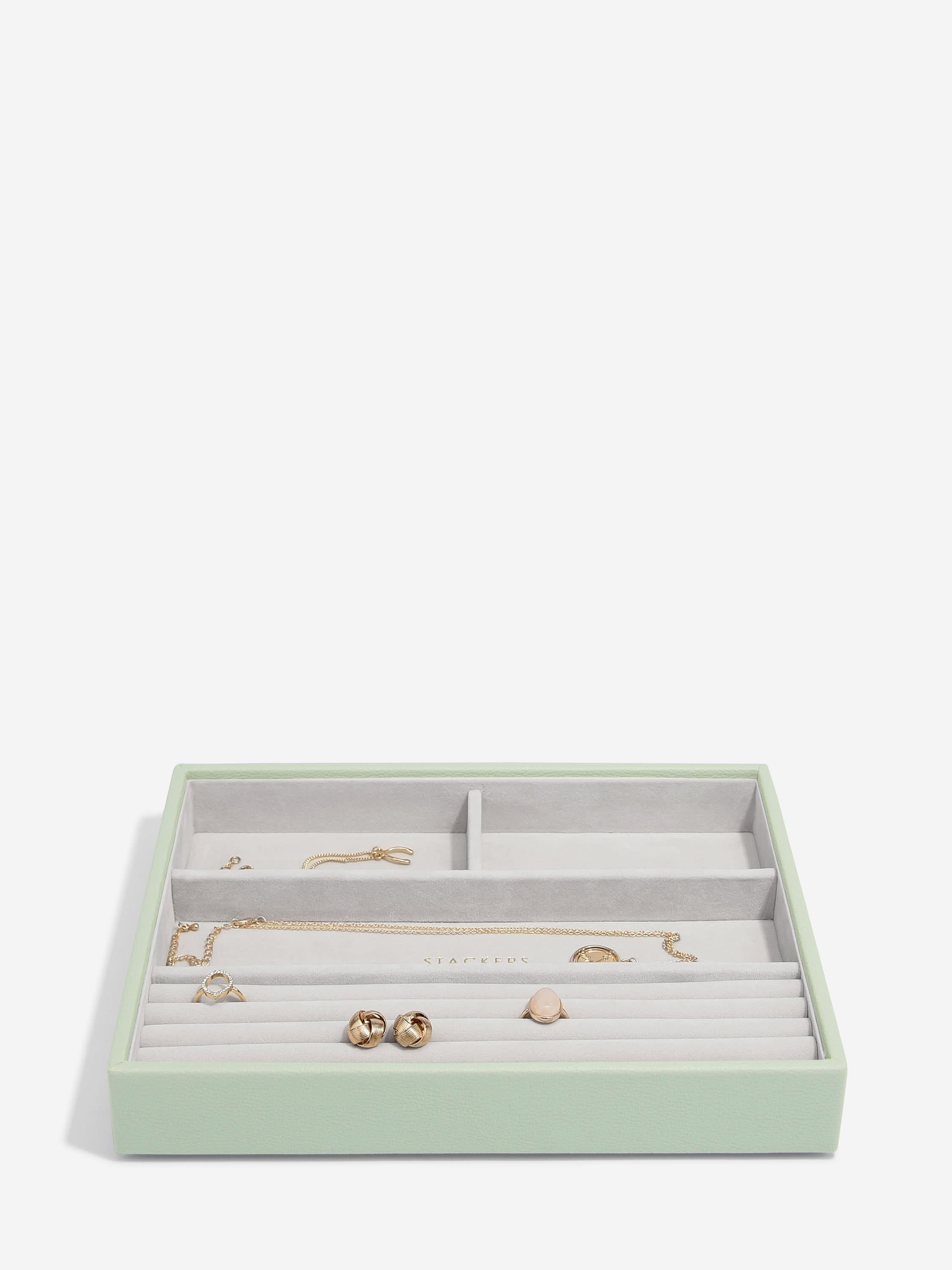Stackers Klassieke Juwelendoos Set van 4 Saliegroen - Mystackers