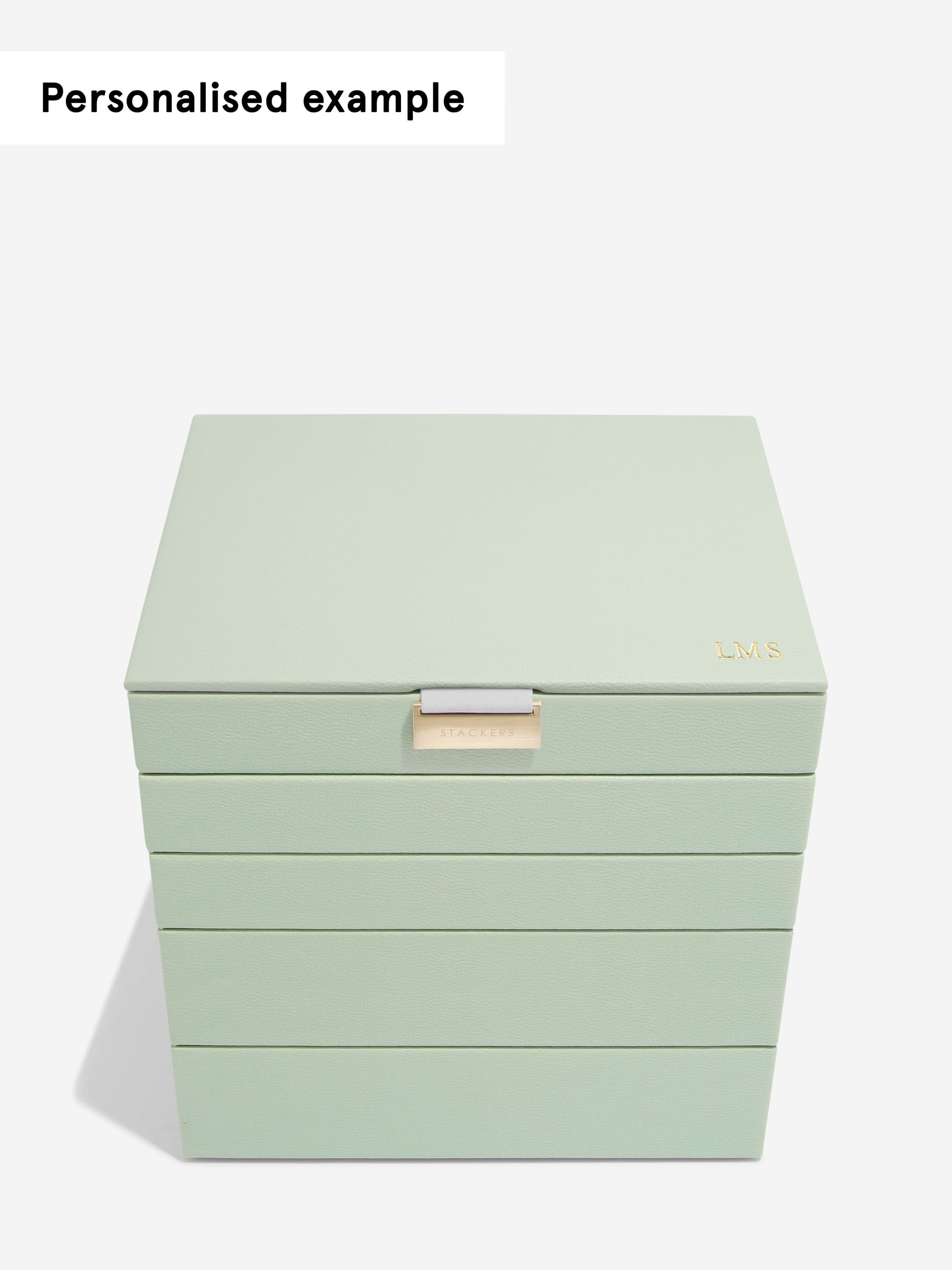 Stackers Klassieke Juwelendoos Set van 5 Saliegroen - Mystackers