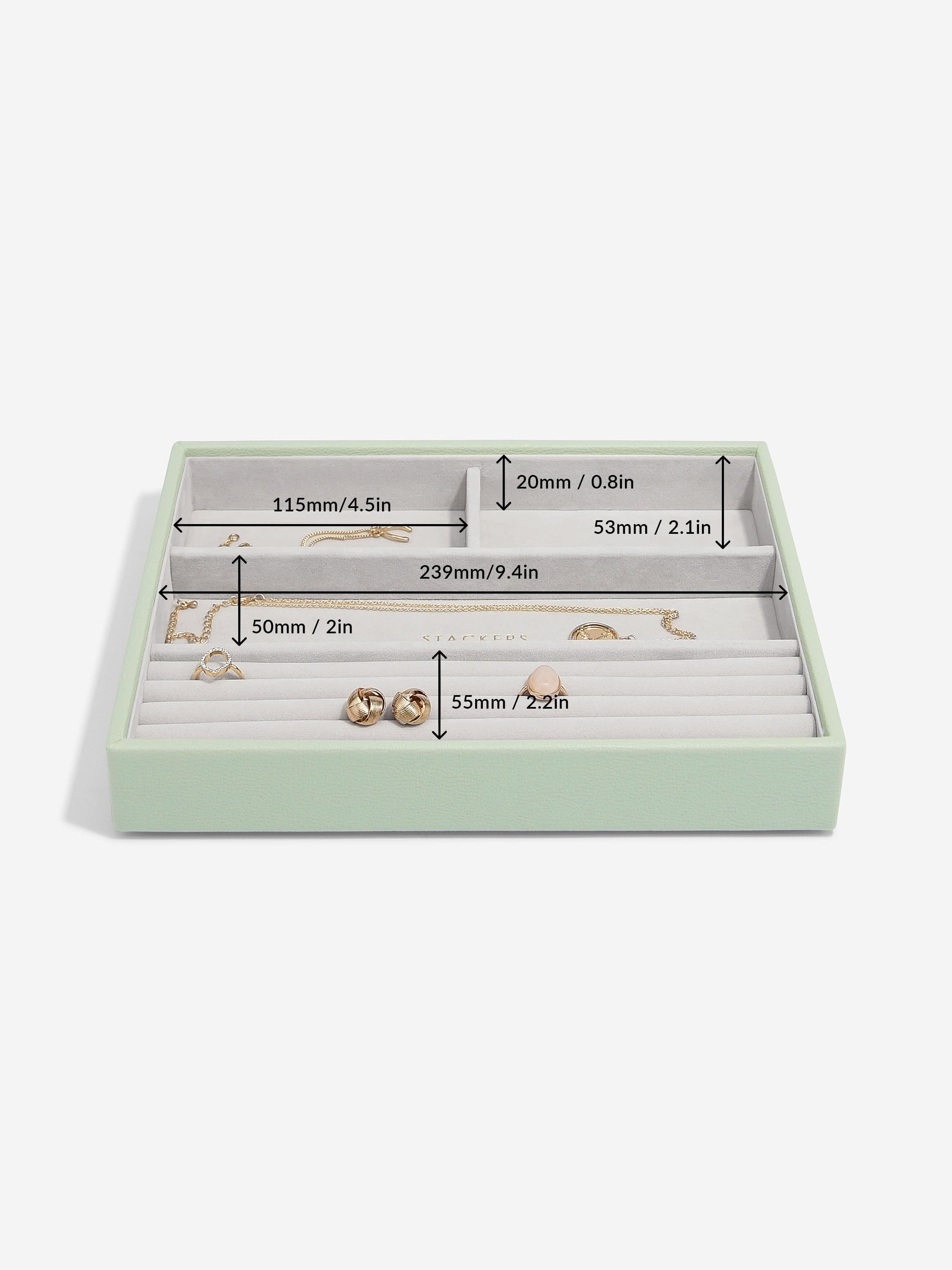 Stackers Klassieke Juwelendoos Set van 5 Saliegroen - Mystackers