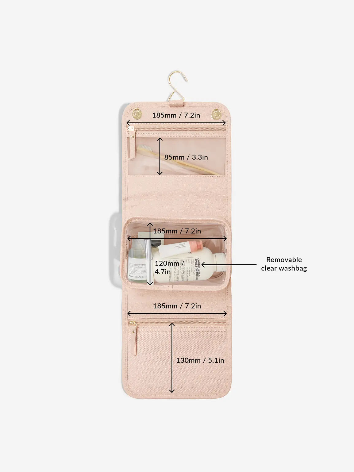 Stackers kleine hangende Toilettas Roze