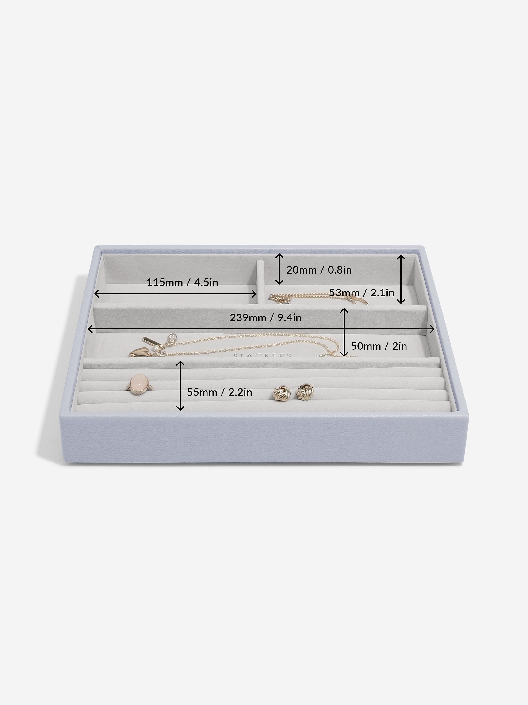 Stackers Ring & Armbandenlaag voor Klassieke Juwelendoos Lavendel - Mystackers