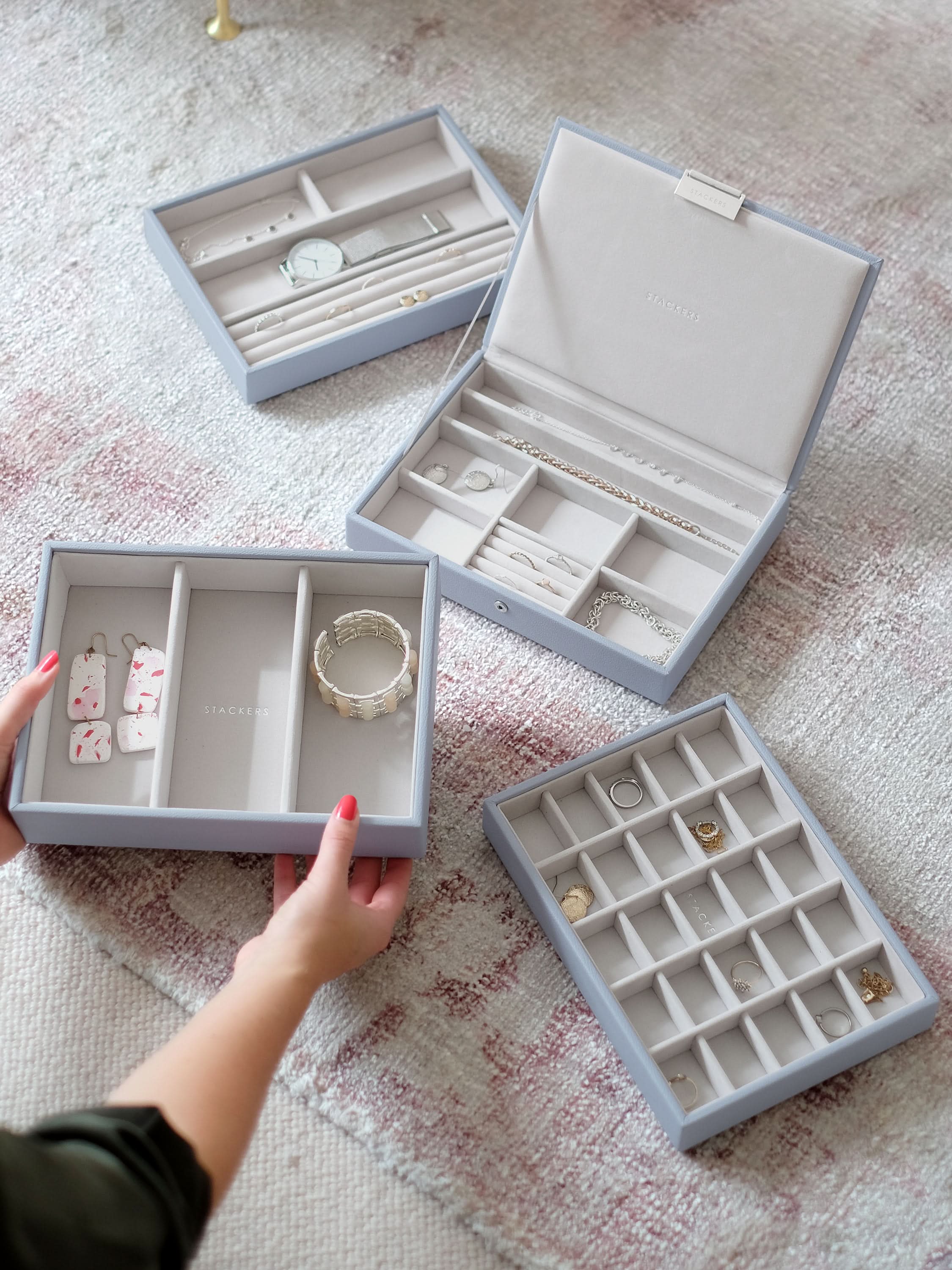 Stackers Klassieke Juwelendoos Set van 4 Lavendel - Mystackers