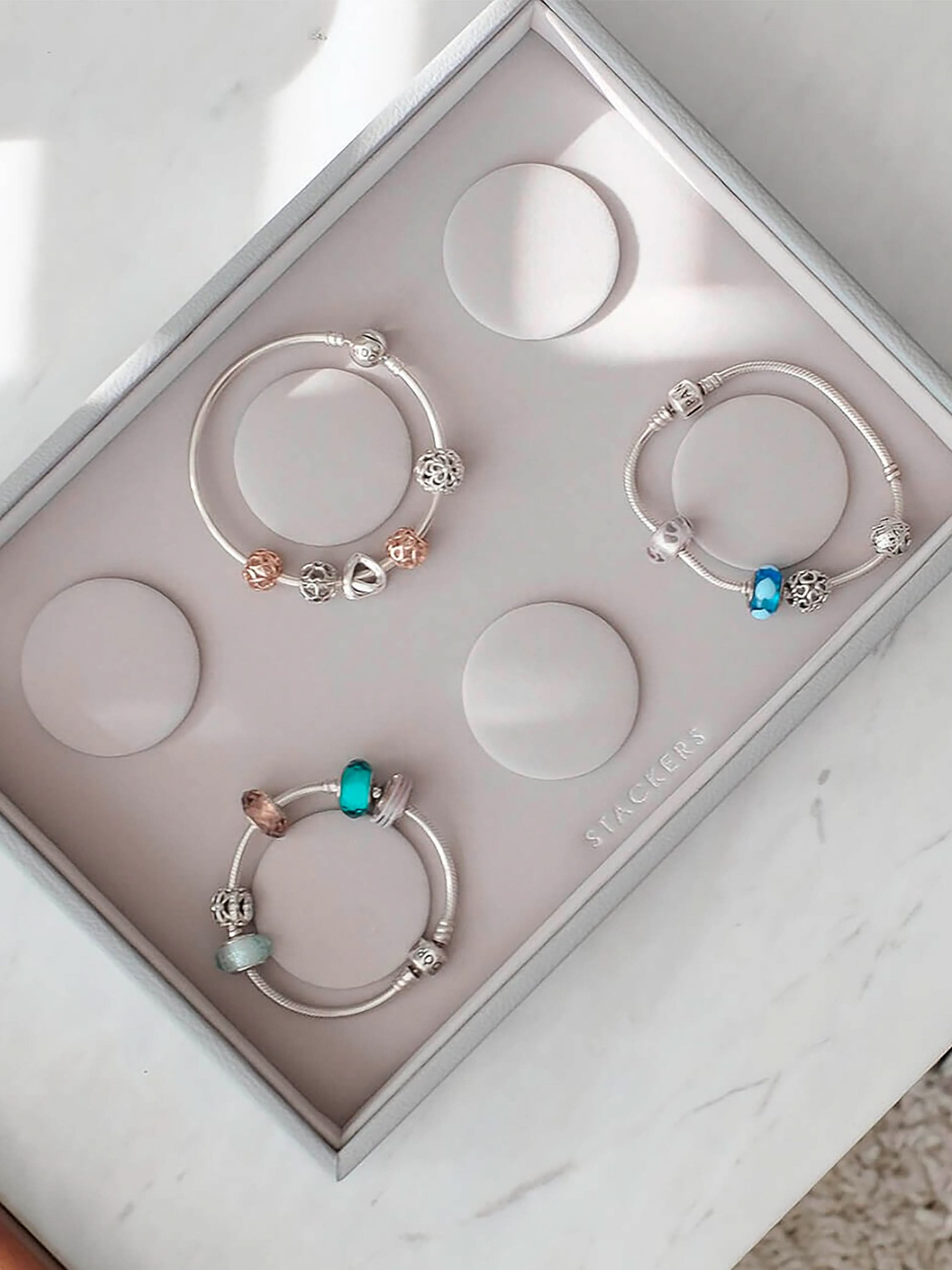 Stackers Compartiment pour bracelet pour Boîte à Bijoux Classique Gris