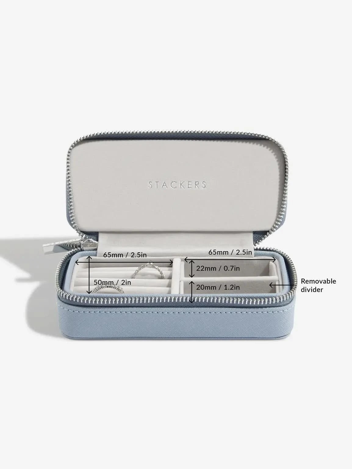 Stackers Medium Travel box Blauw - Mystackers