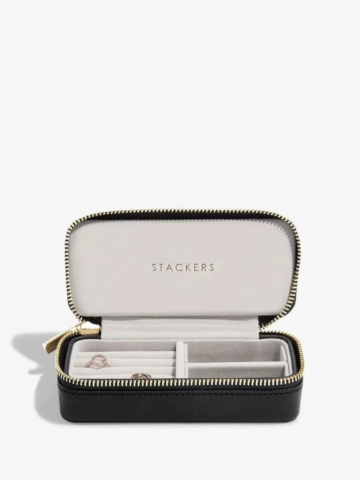 Stackers Medium Travel box Zwart & Goud - Mystackers