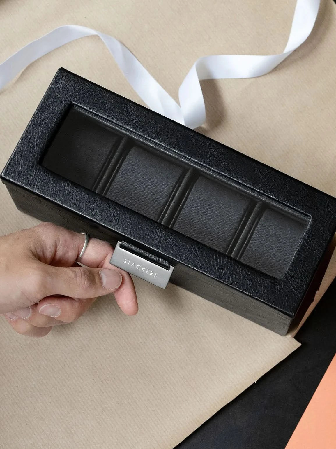 Stackers Vierdelige Horlogedoos Zwart - Mystackers