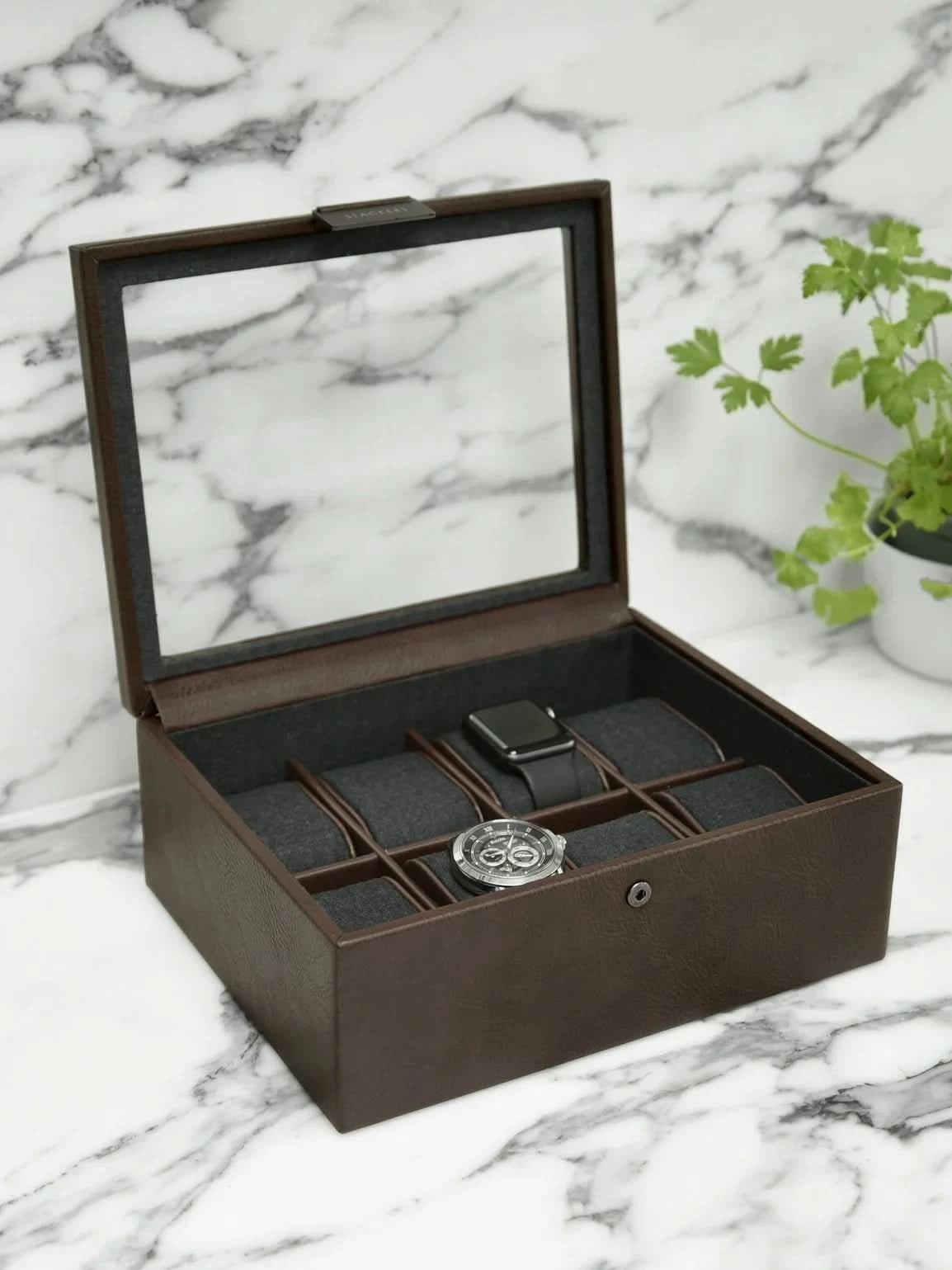 Stackers Achtdelige Horlogebox Bruin - Mystackers