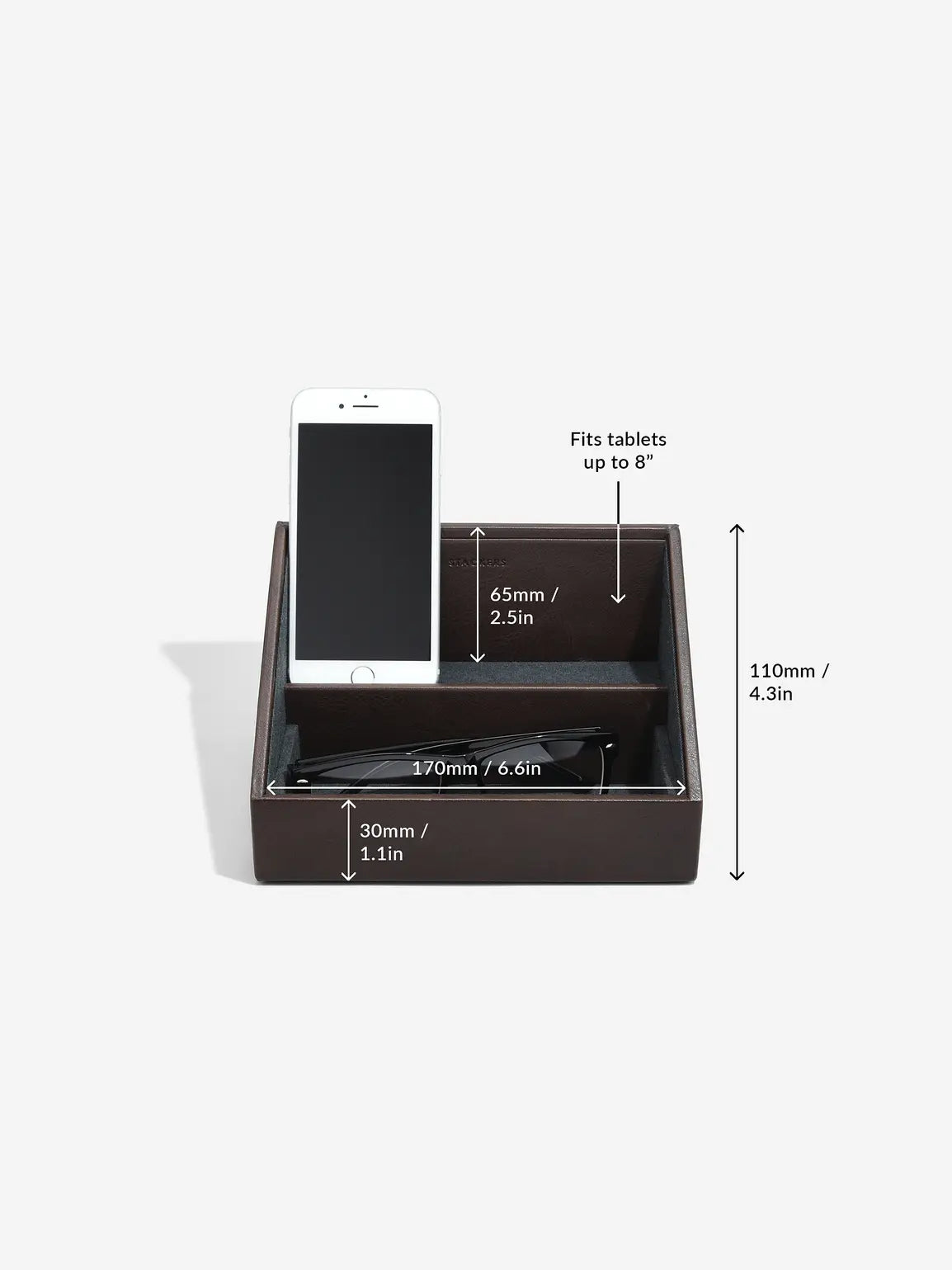 Stackers Mini organiseur pour smartphone Marron
