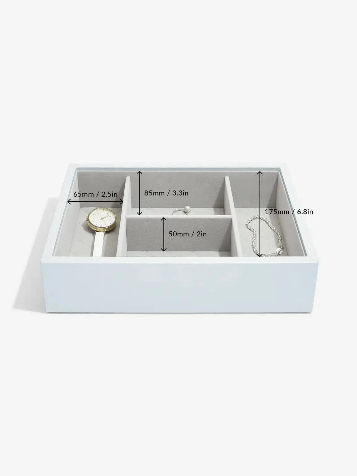 Stackers Lederen Horloge & Accessoirelaag Blauw - Mystackers