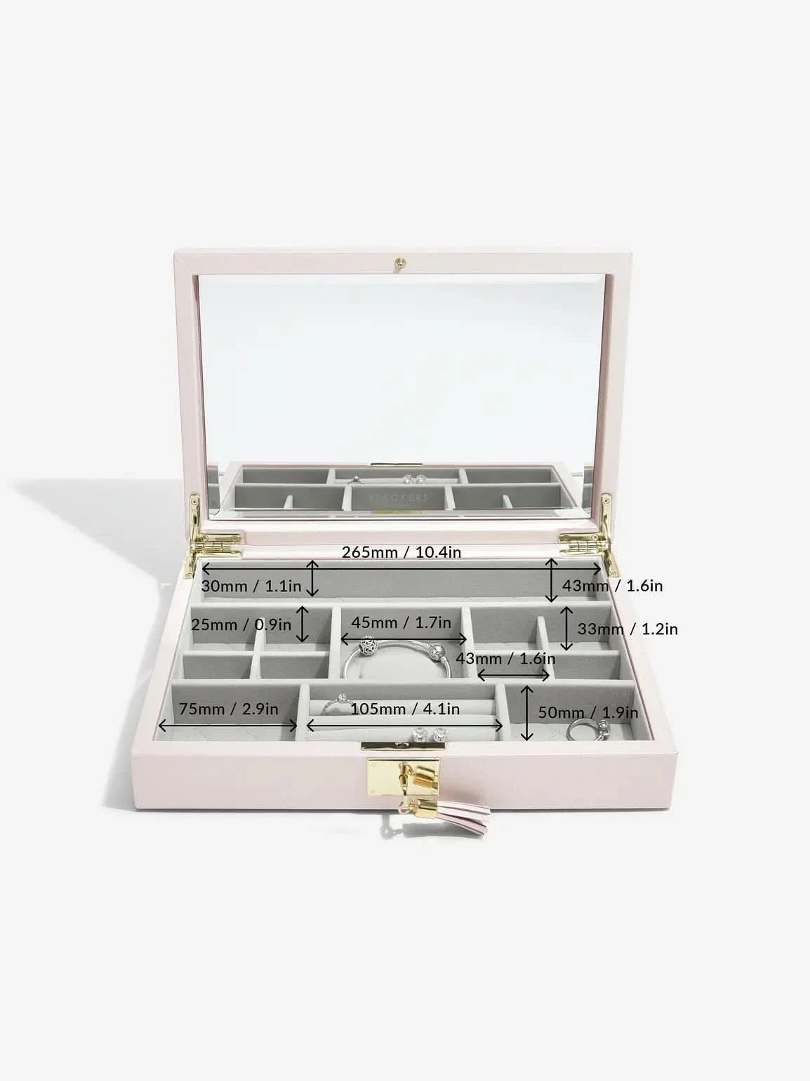 Stackers Lederen Deksel Roze - Mystackers