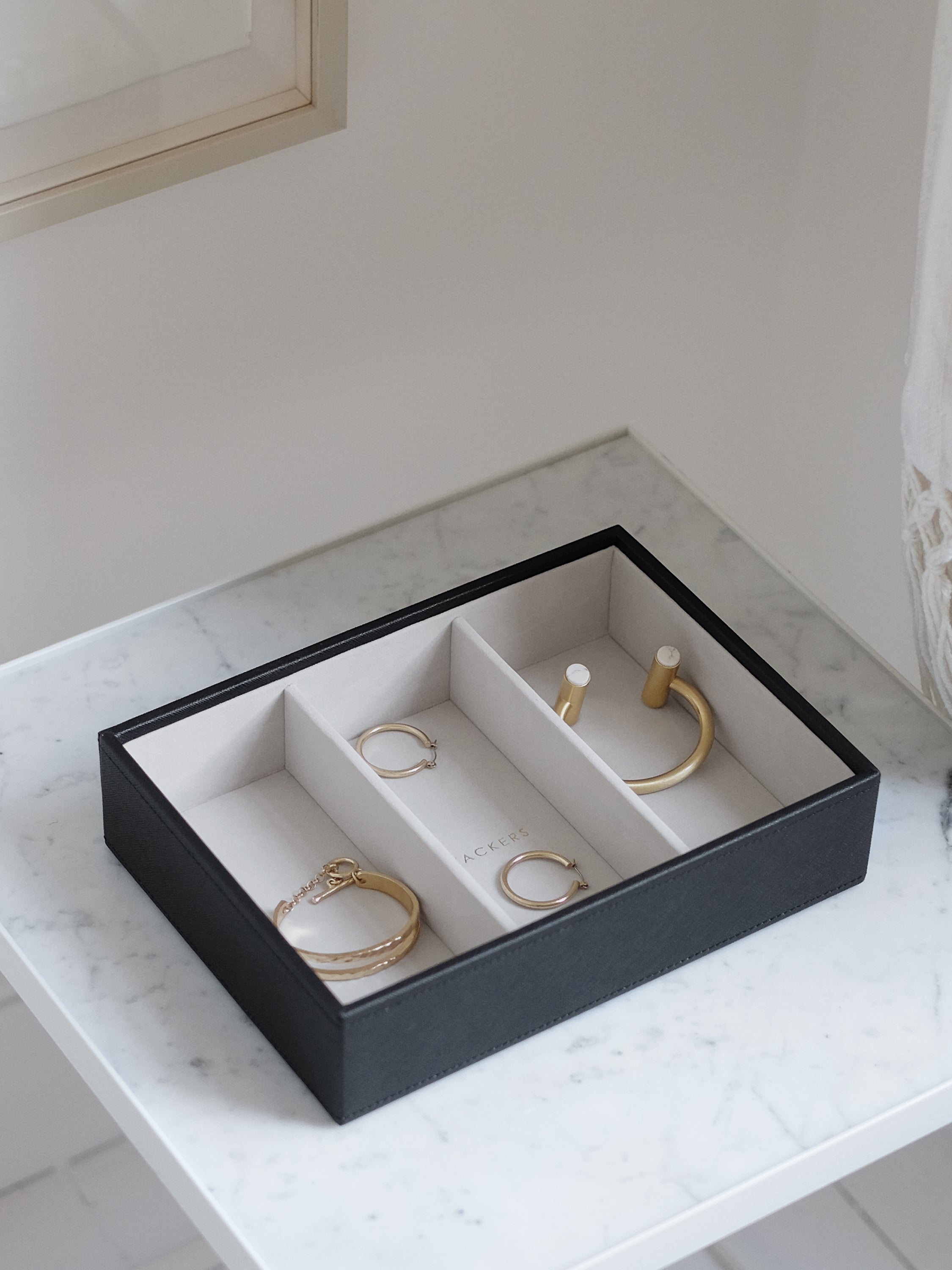 Stackers Compartiment pour montres et accessoires pour boîte à bijoux classique Noir