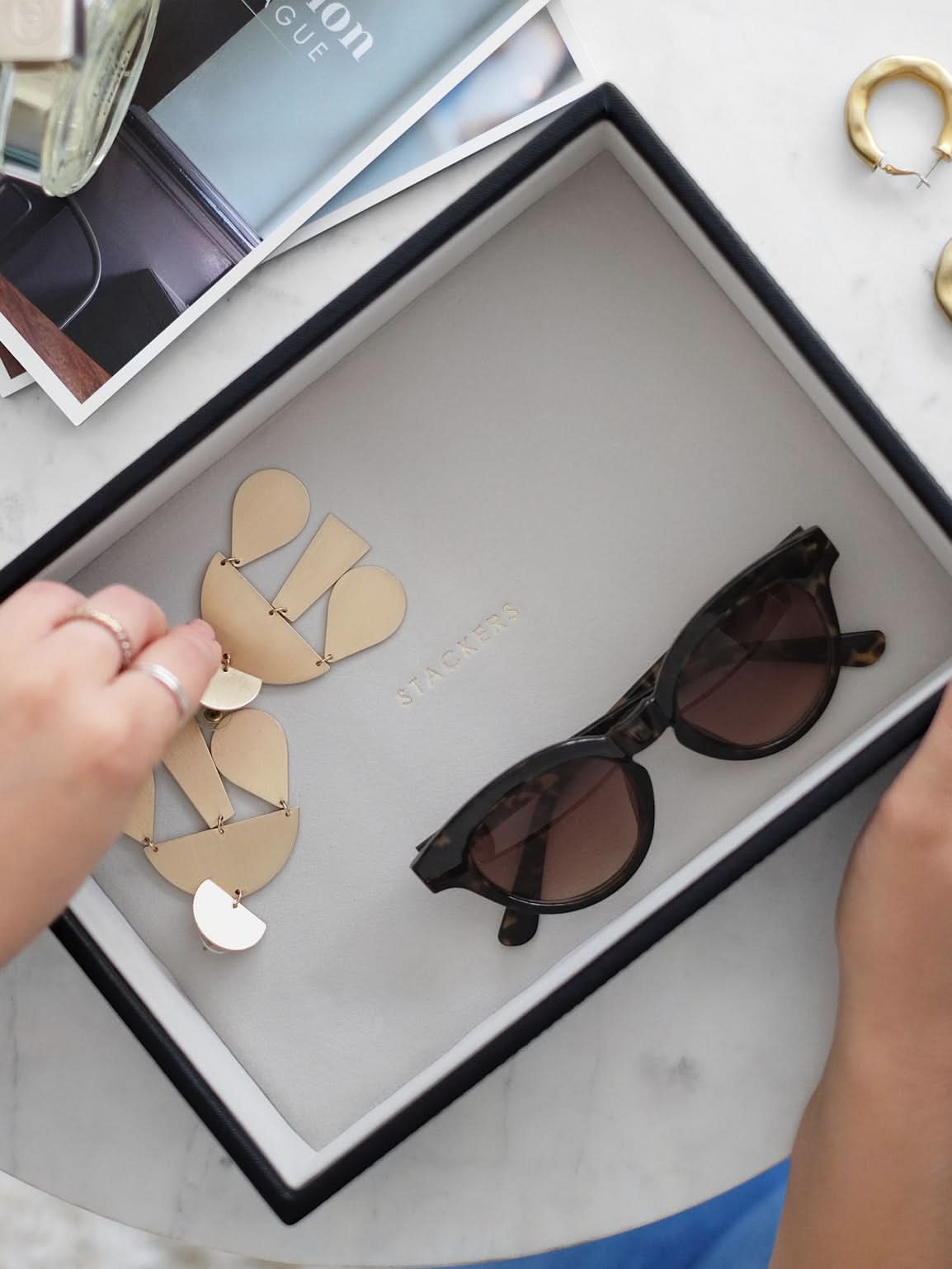 Stackers diepe Sieradenlaag voor Klassieke Juwelendoos Zwart - Mystackers