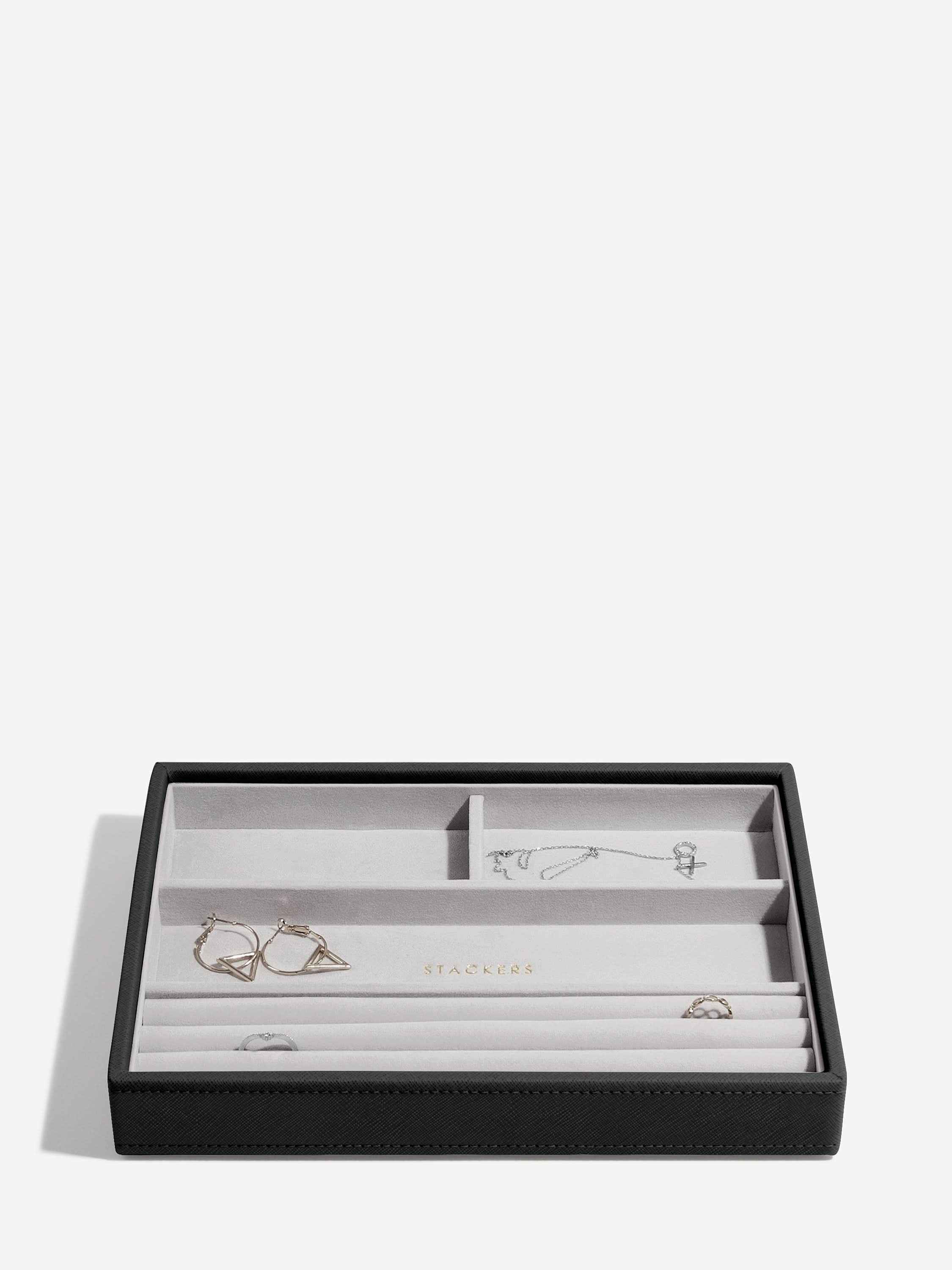 Stackers Klassieke Juwelendoos Set van 4 Zwart - Mystackers