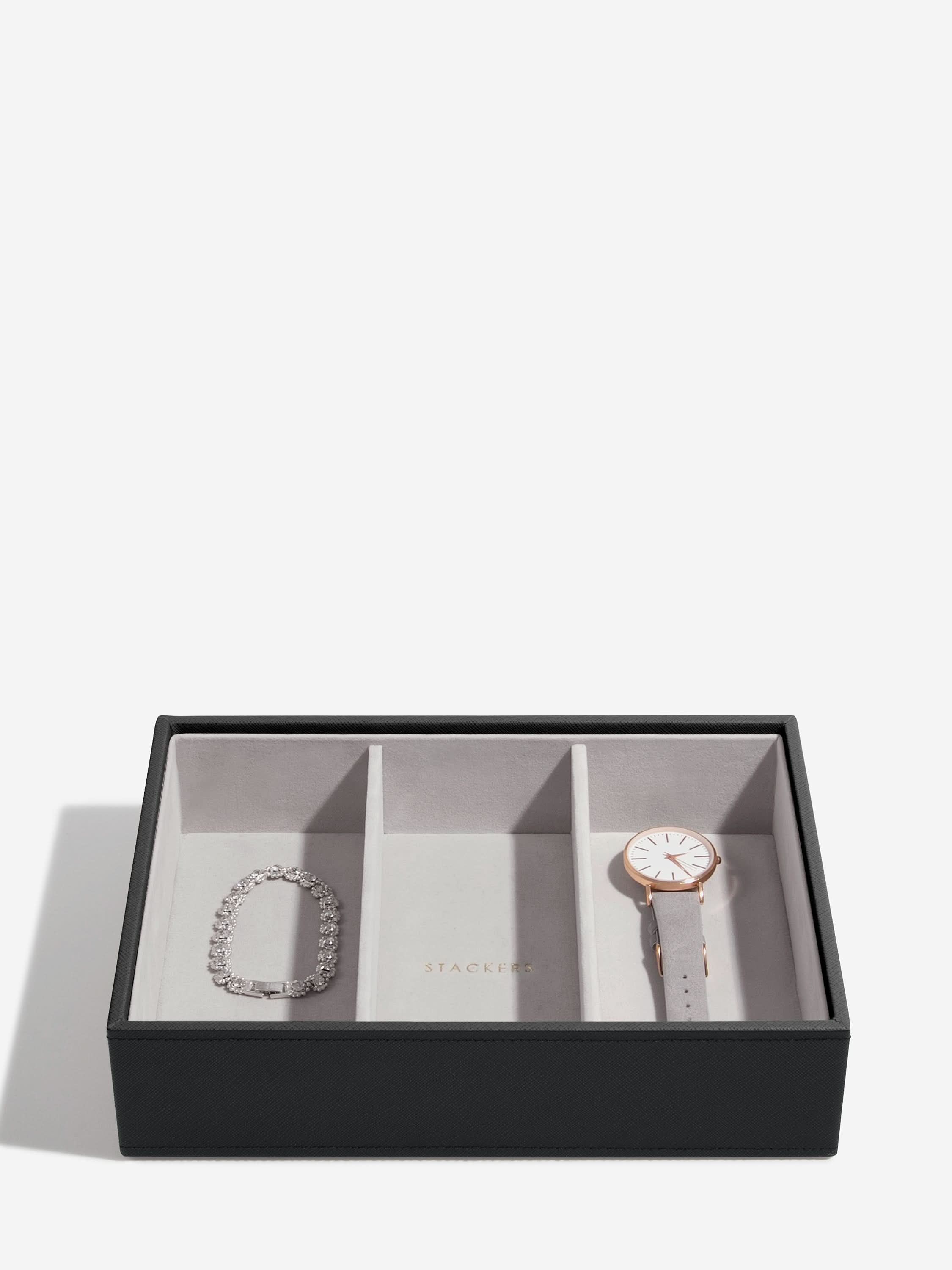 Stackers Klassieke Juwelendoos Set van 4 Zwart - Mystackers