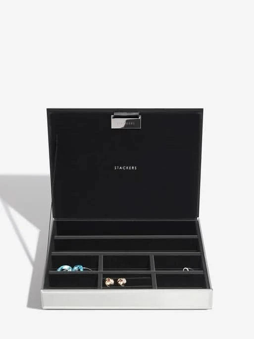 Stackers glazen deksel voor Klassieke glazen Juwelendoos Zwart - Mystackers