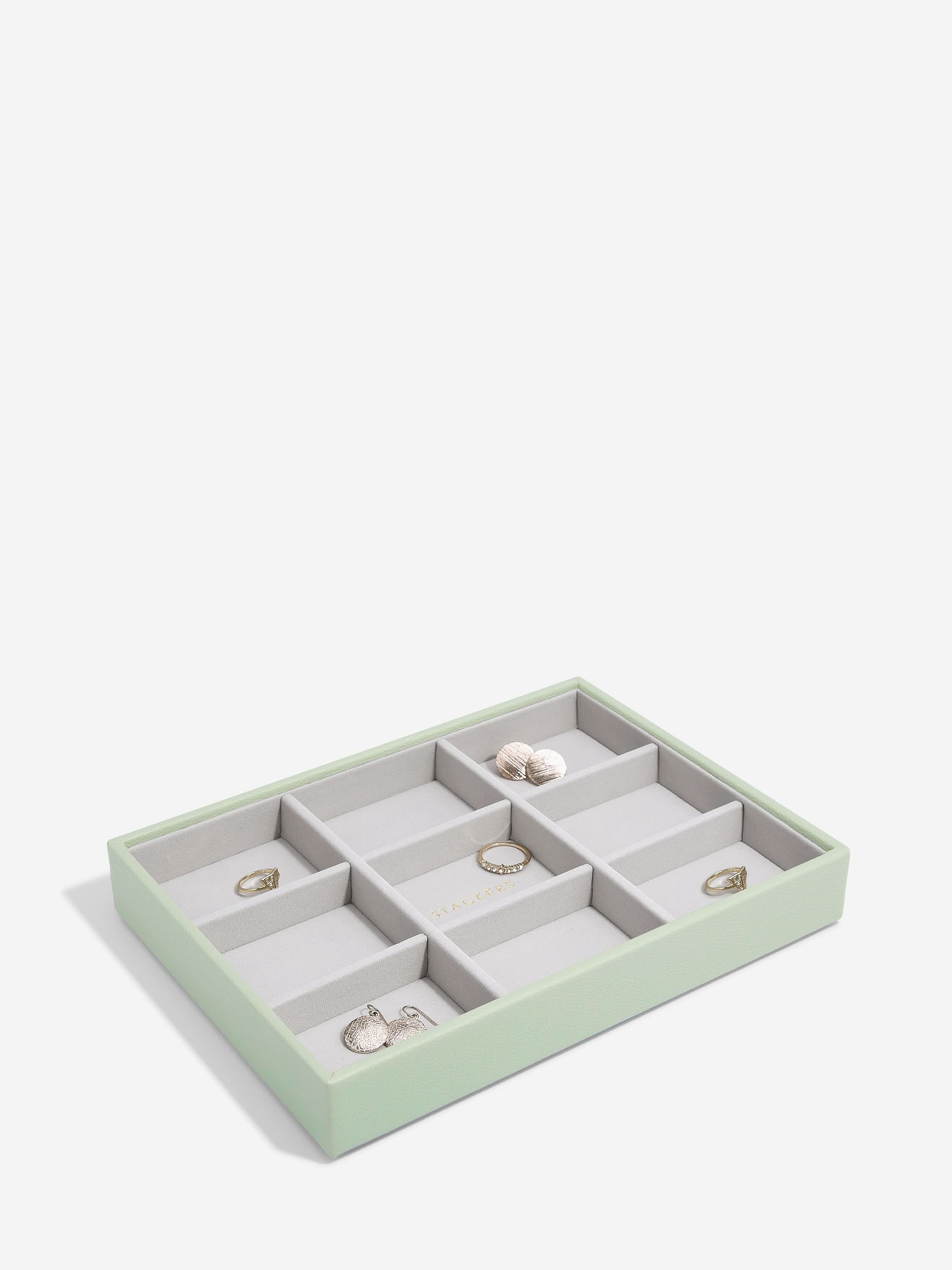 Stackers standaard Sieradenlaag voor Klassieke Juwelendoos Saliegroen - Mystackers