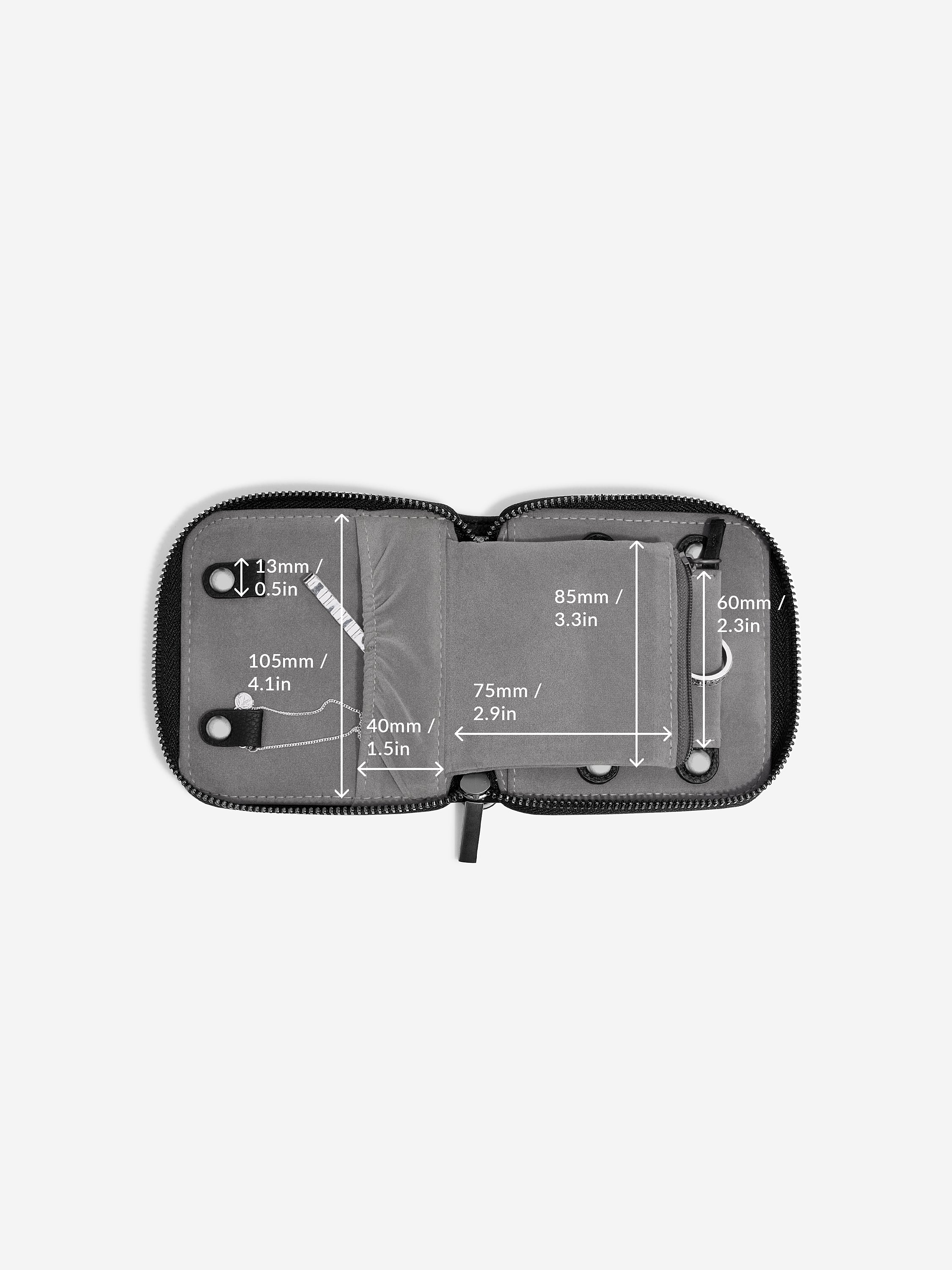 Stackers Compact Jewellery Roll Black