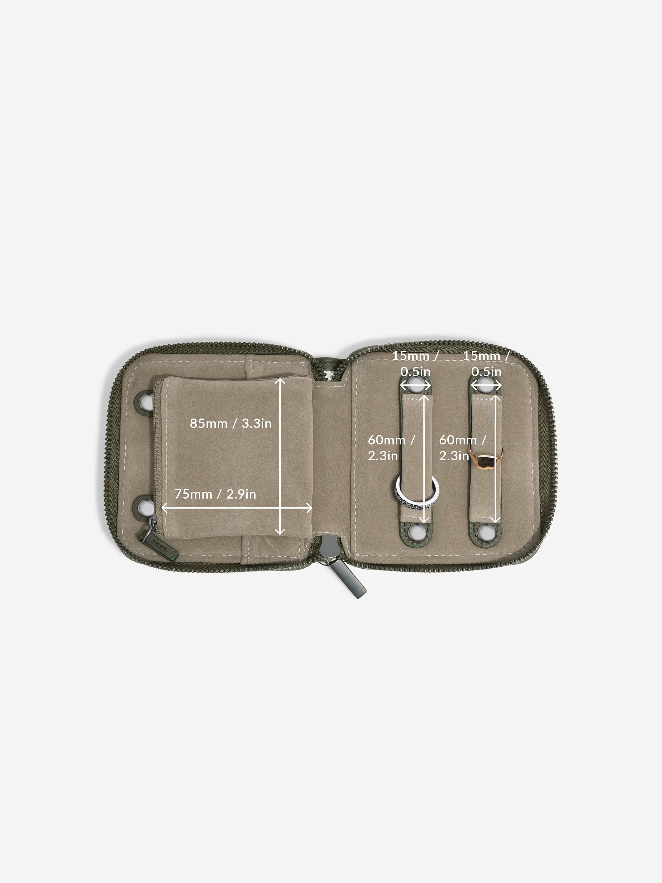 Stackers Compact Jewellery Roll Olive Green