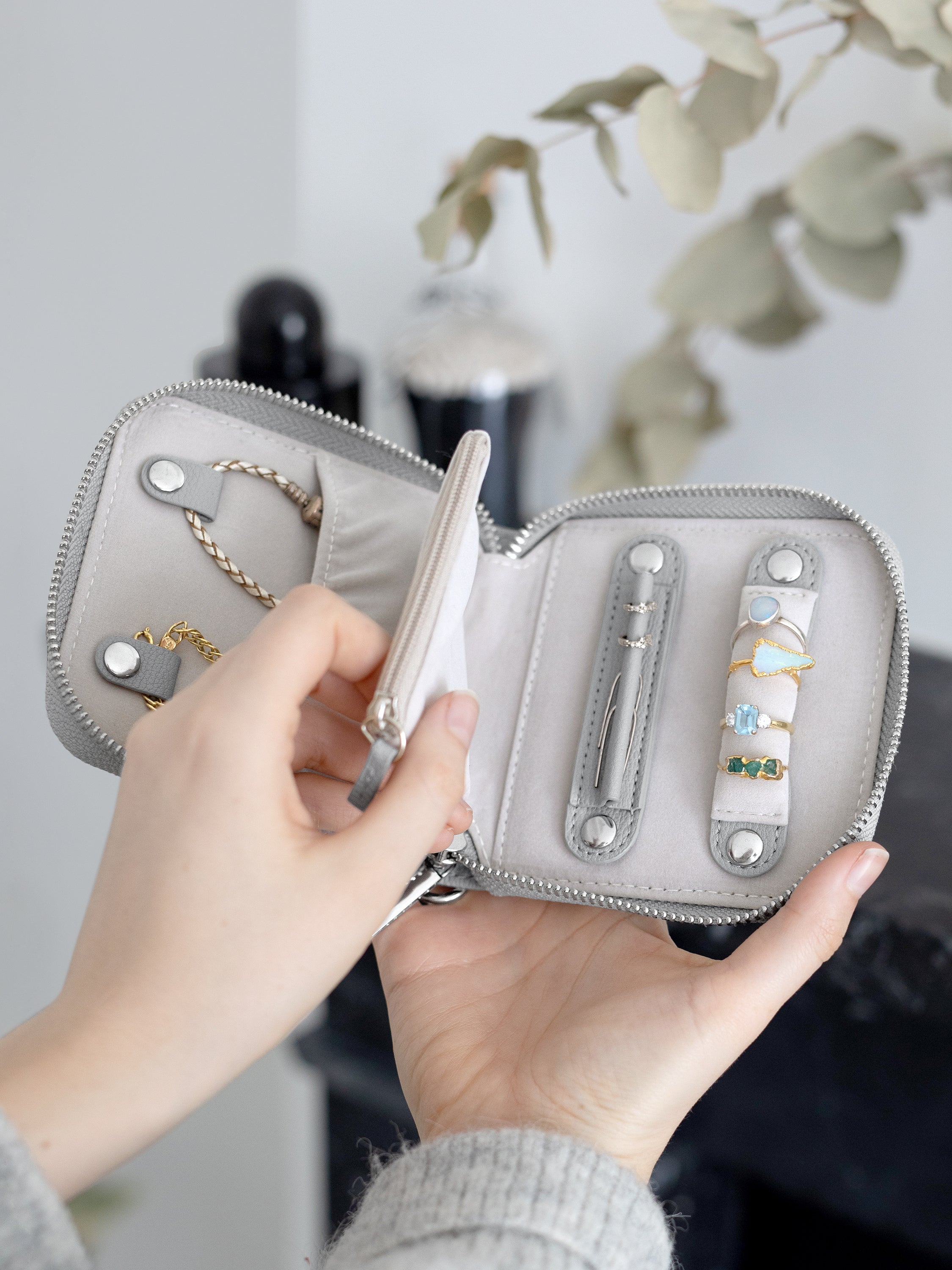 Stackers Compact Jewellery Roll Grijs