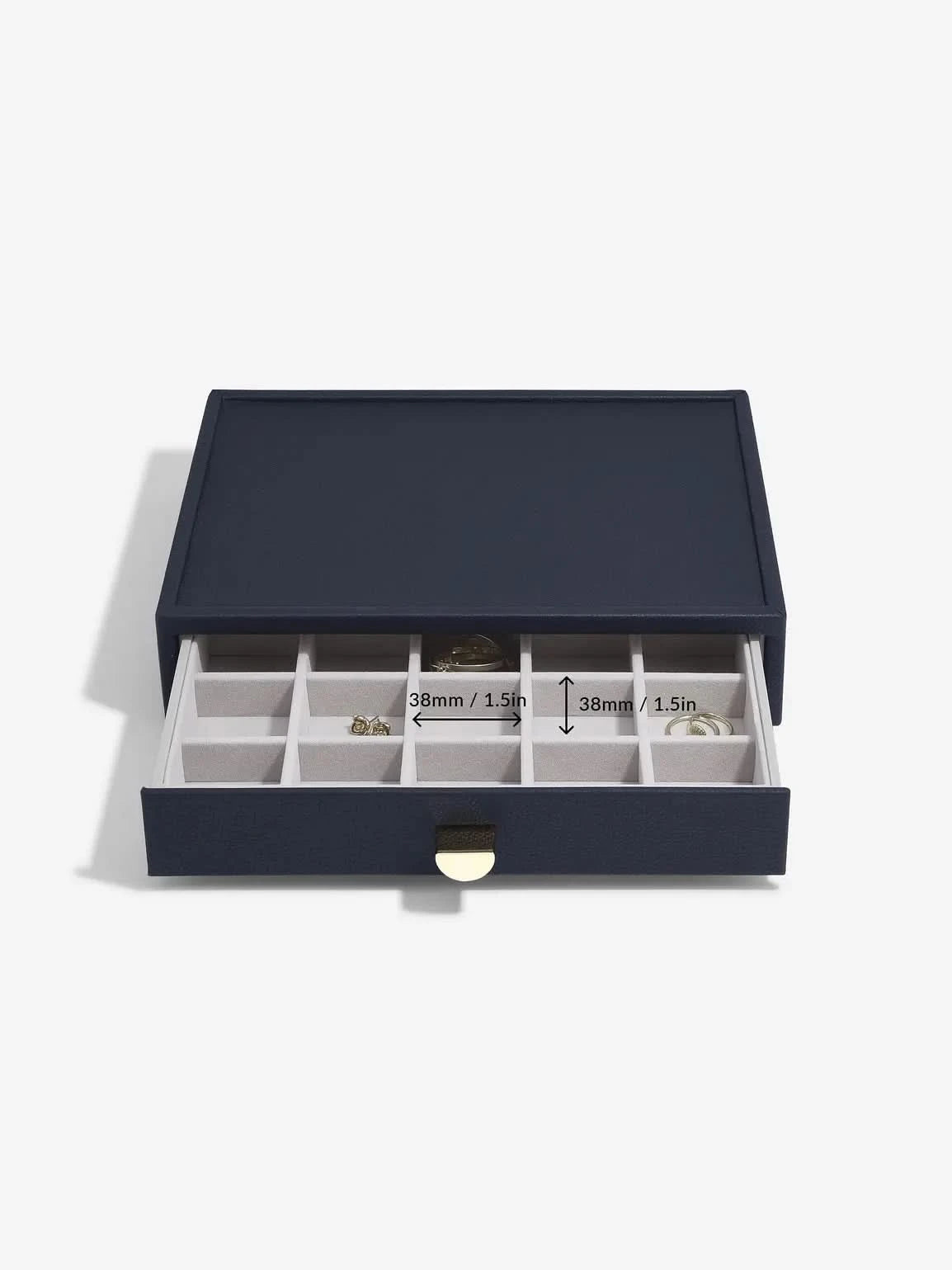 Stackers kleine Sieradenlade voor Klassieke Display Juwelendoos Marineblauw - Mystackers