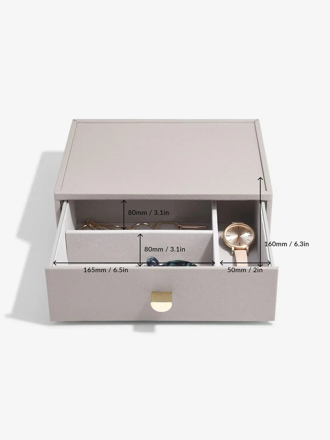 Stackers Accessoirelade voor Klassieke Display Juwelendoos Taupe - Mystackers