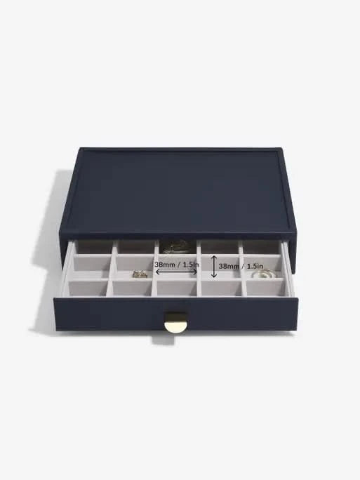 Stackers Klassieke Display Juwelendoos Set van 3 Marineblauw - Mystackers