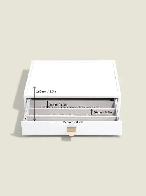 Stackers Klassieke Display Juwelendoos Set van 4 Wit - Mystackers