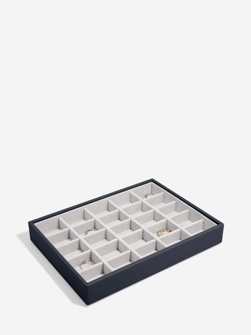 Stackers Small Jewellery Layer for Classic Jewellery Box Navy Blue