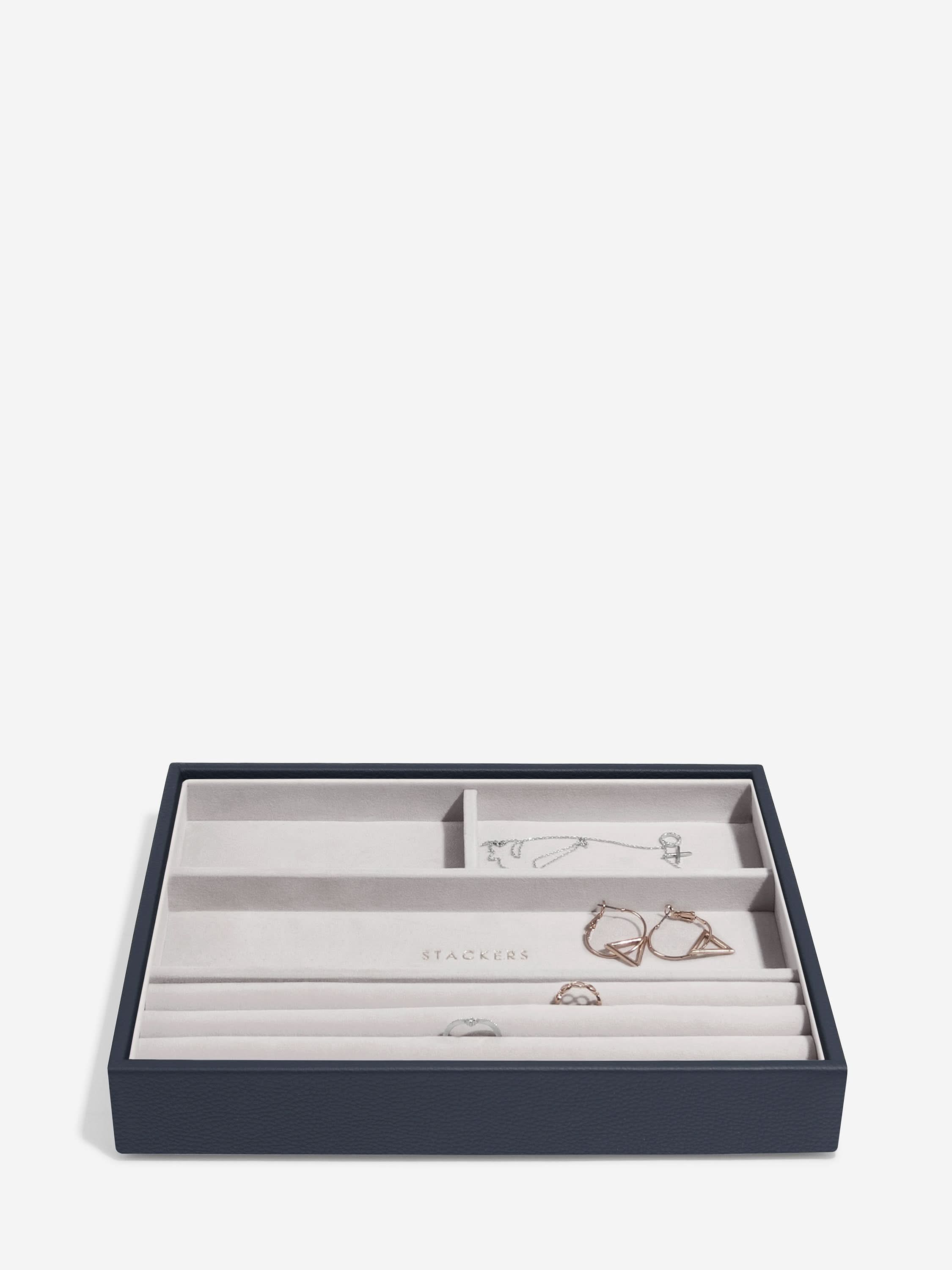 Stackers Klassieke Juwelendoos Set van 5 Marineblauw - Mystackers