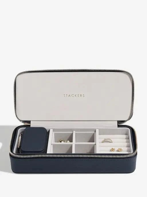 Stackers Large + Petite Travel Box Marineblauw - Mystackers