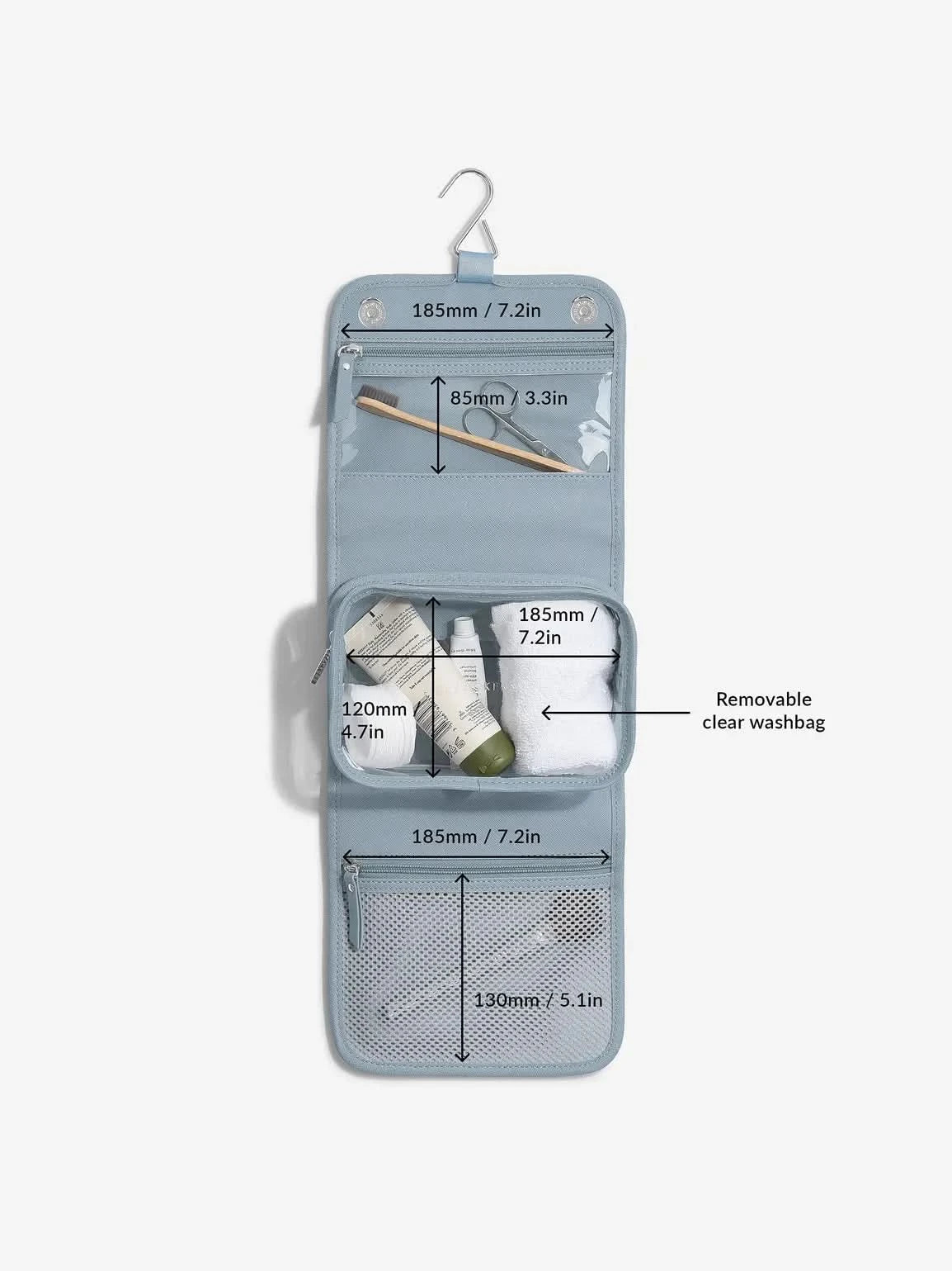 Stackers kleine hangende Toilettas Blauw - Mystackers