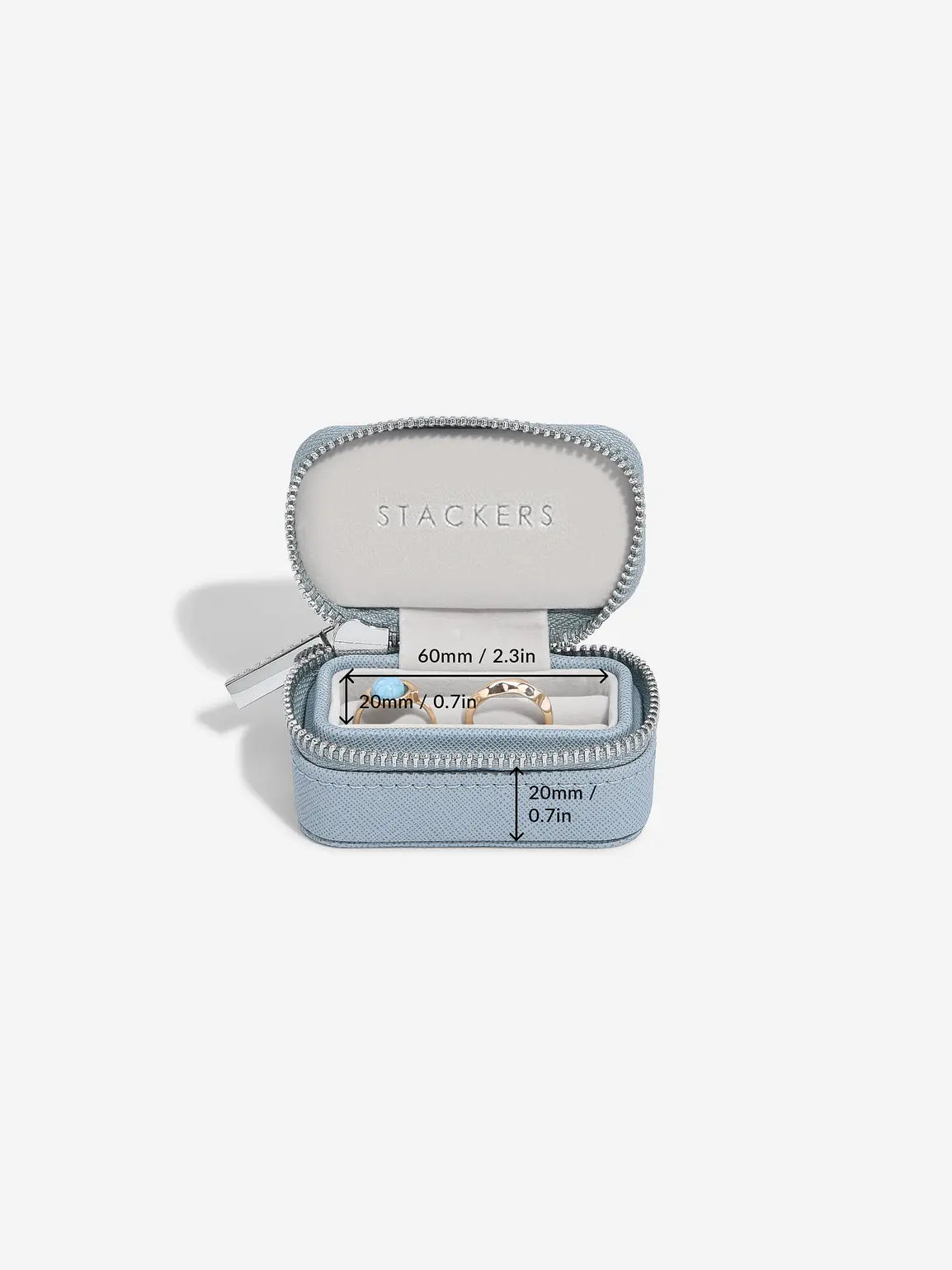 Stackers Petite Ringdoosje Blauw - Mystackers