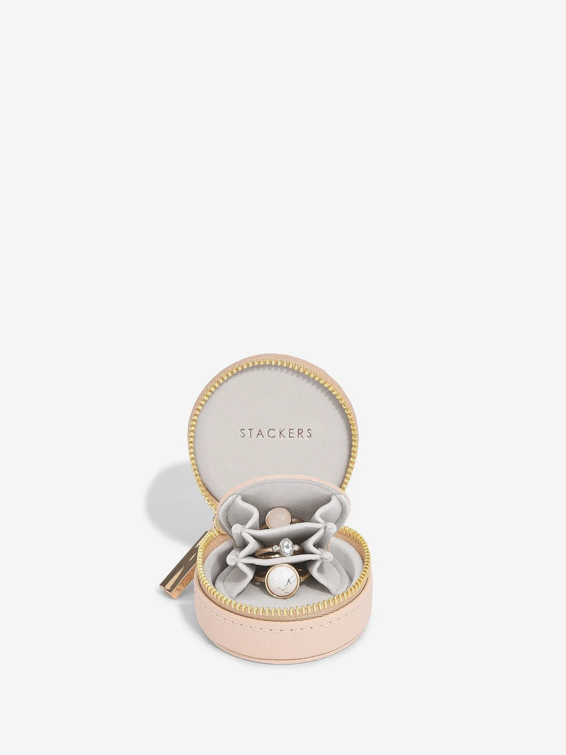 Stackers Boîte à bijoux de voyage Oyster rose