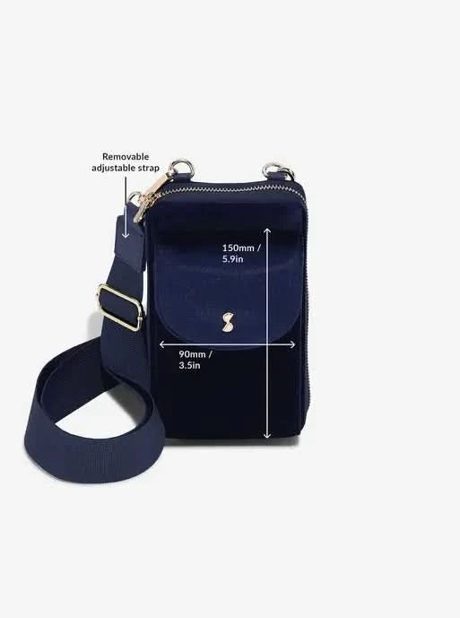 Stackers Heuptasje Marineblauw Fluweel - Mystackers