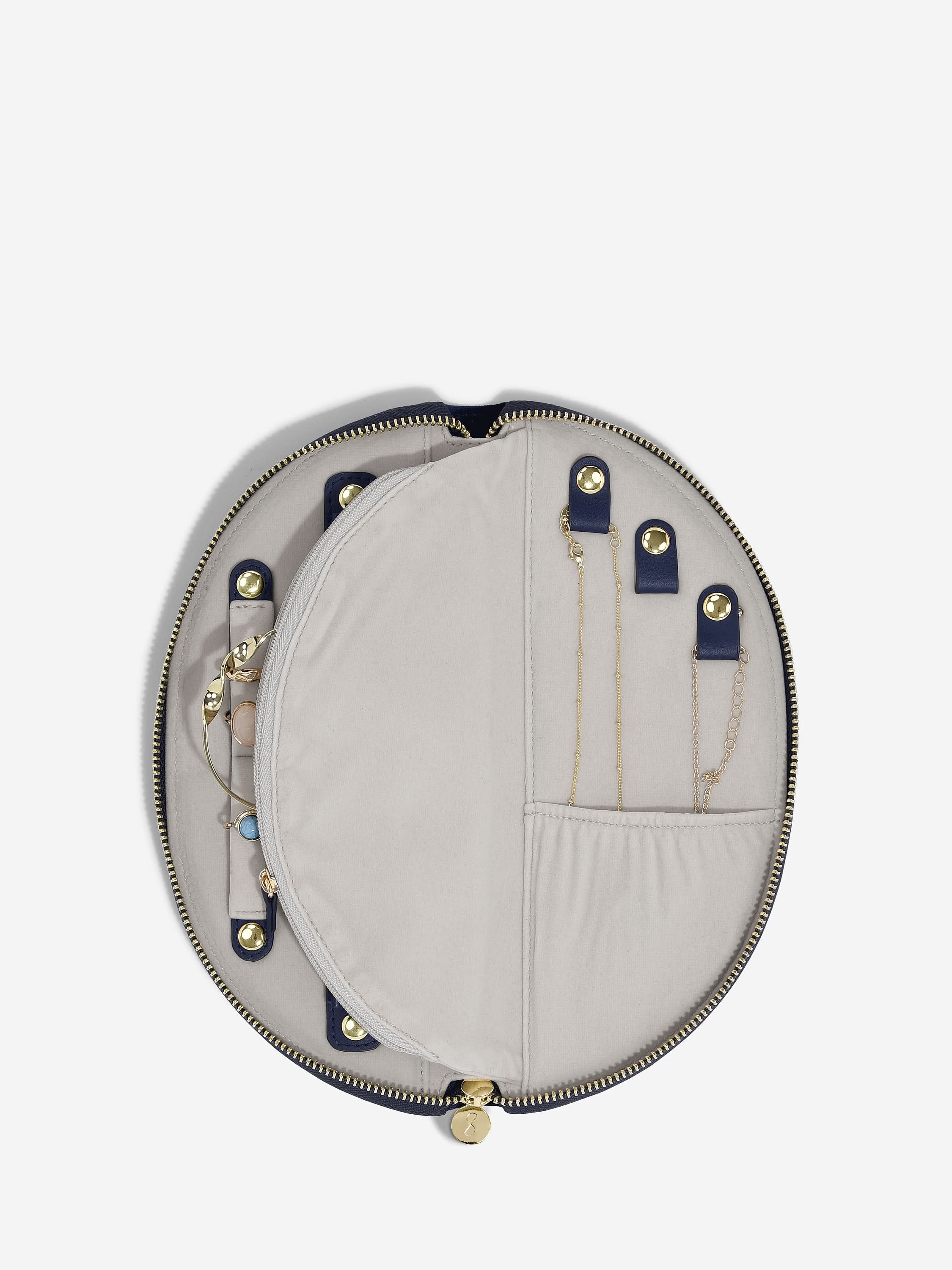 Stackers Rouleau à Bijoux Demi-Lune Velours Bleu Marine