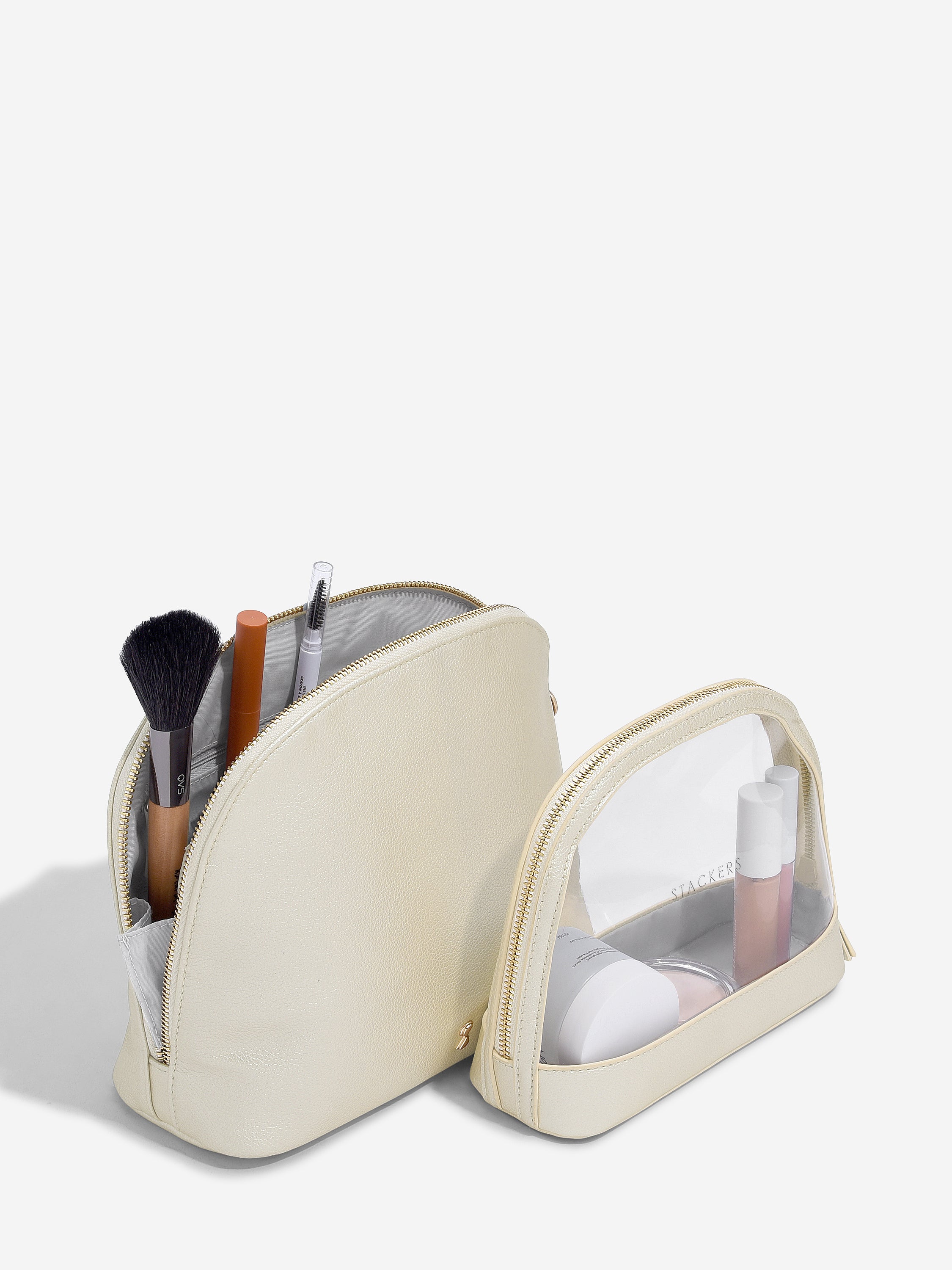 Stackers lot de deux trousses à maquillage Nacre