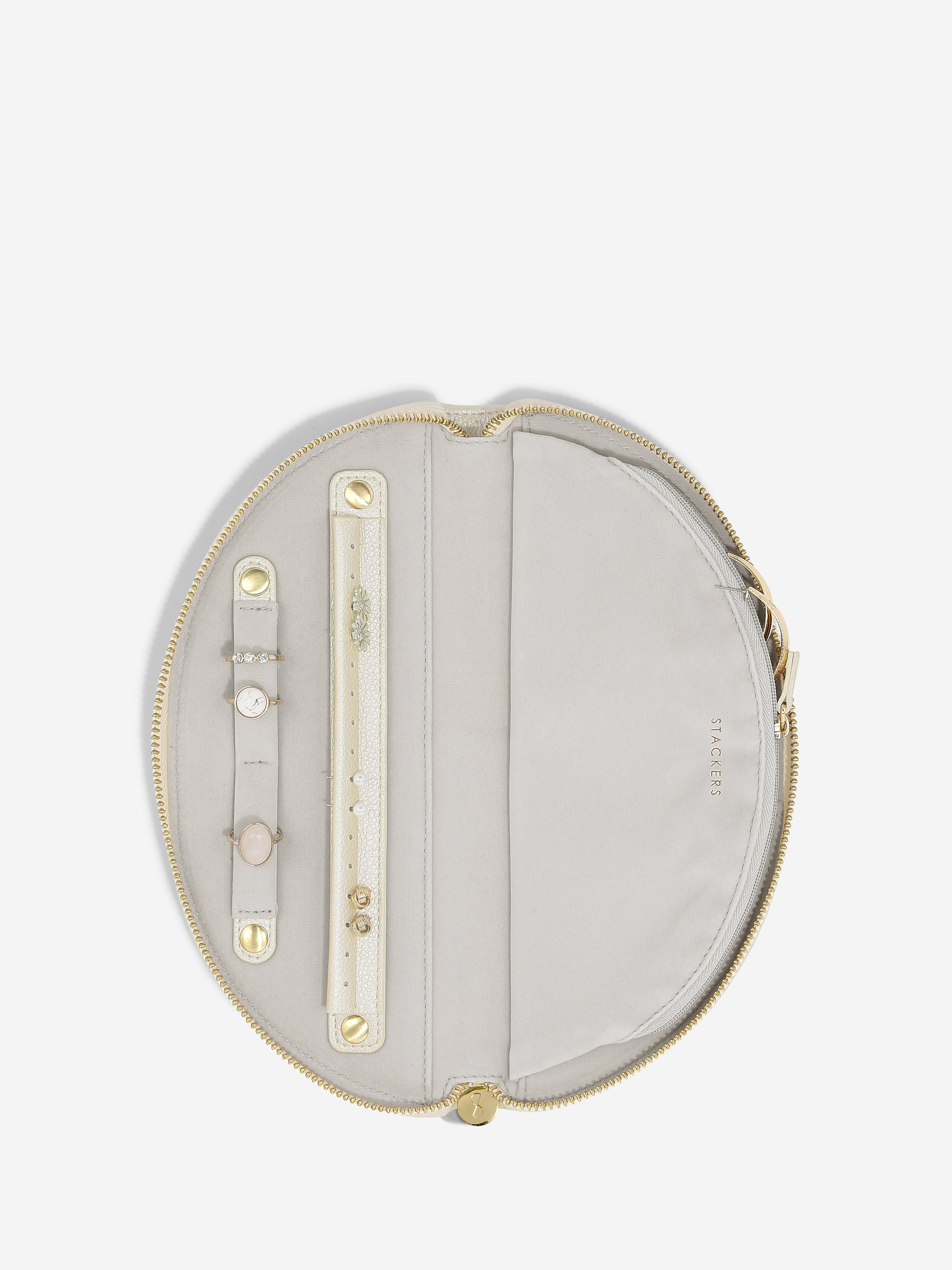 Stackers Half Moon Jewellery Roll Pearl