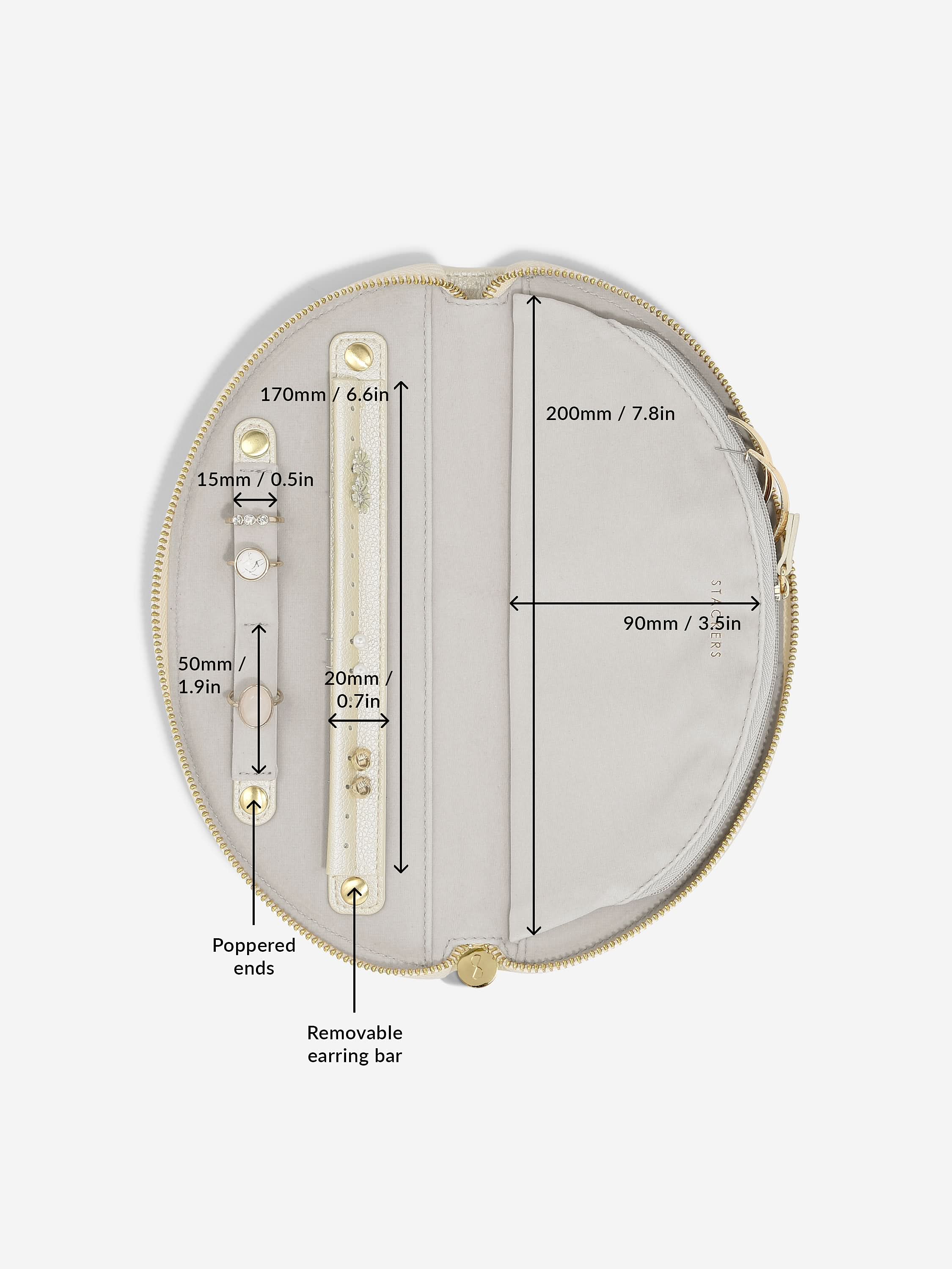 Stackers Rouleau à Bijoux Demi-Lune Nacre