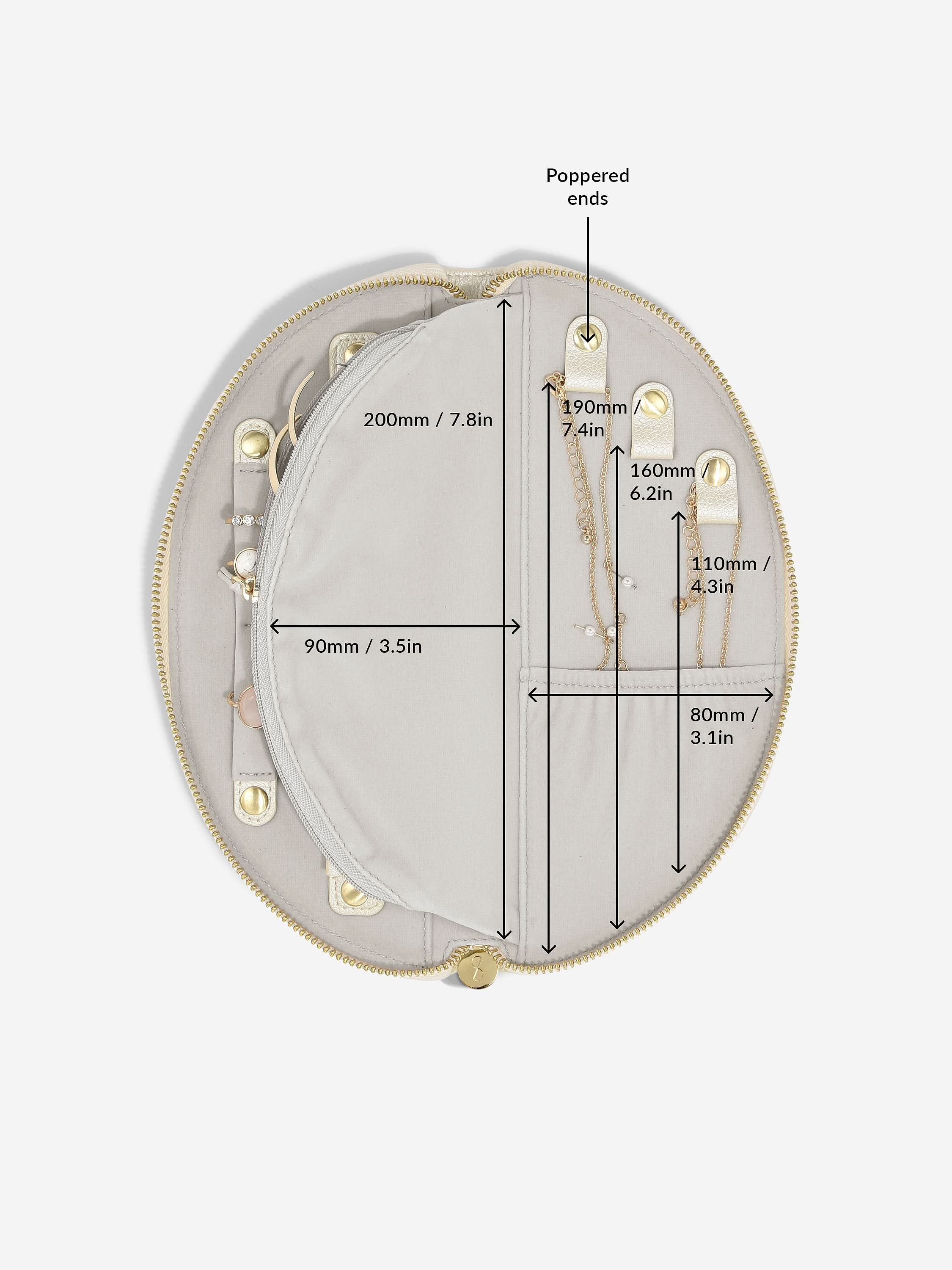 Stackers Rouleau à Bijoux Demi-Lune Nacre