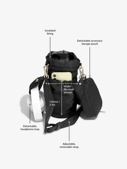 Stackers Flessentas van Gerecycled Nylon Zwart - Mystackers