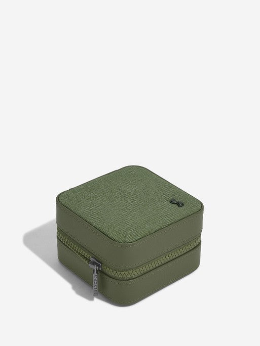 Stackers Horloge- & juwelenbox Groen Canvas