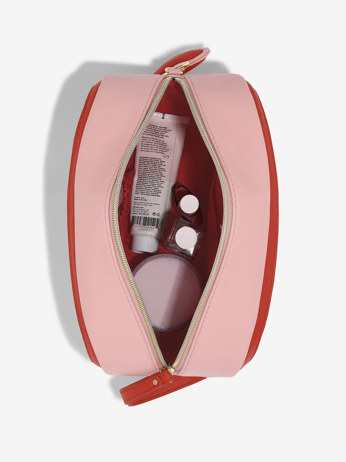 Stackers Trousse de toilette avec porte-clés en forme de cœur Rose