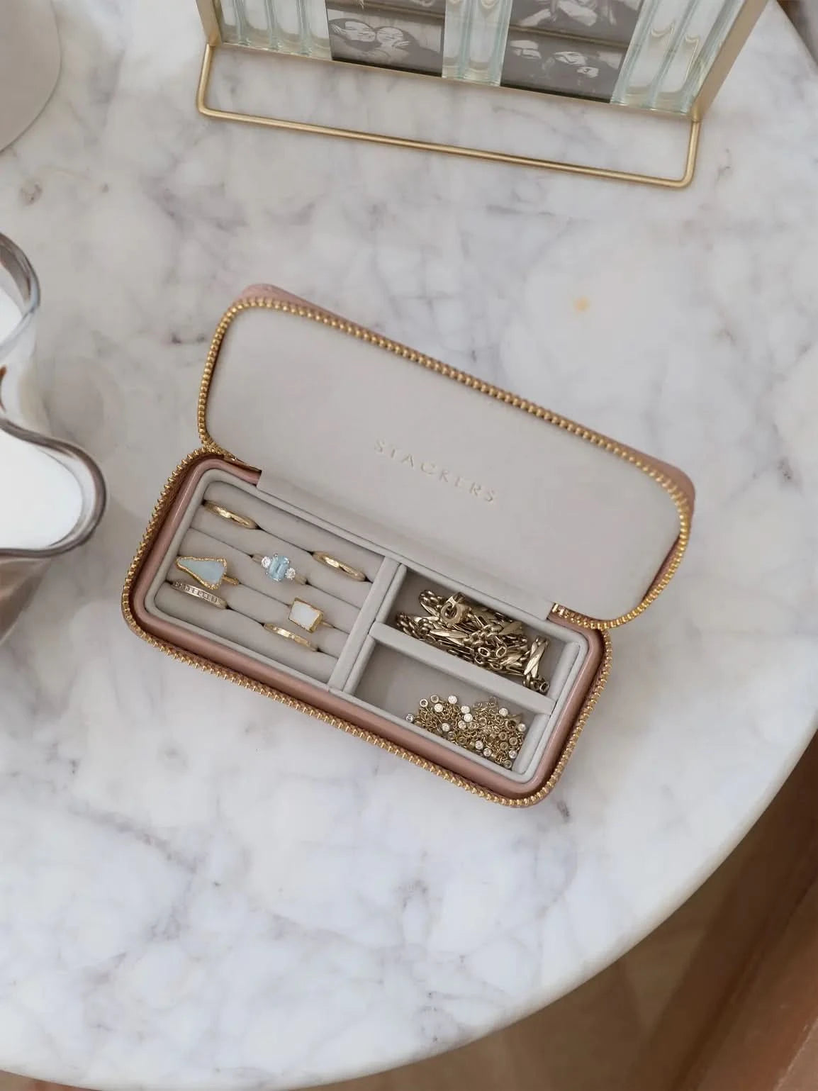 Stackers Medium Travel box Koperroze Gelakt