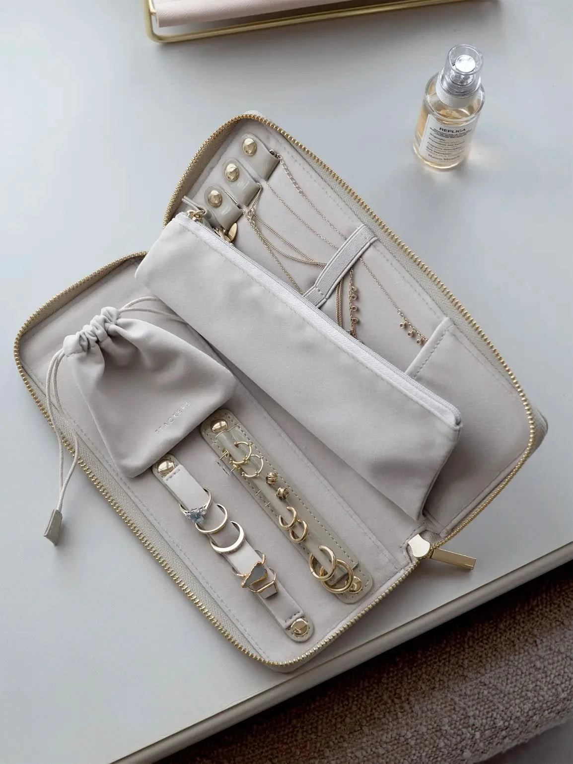 Stackers Rouleau à bijoux Gris Taupe Laqué