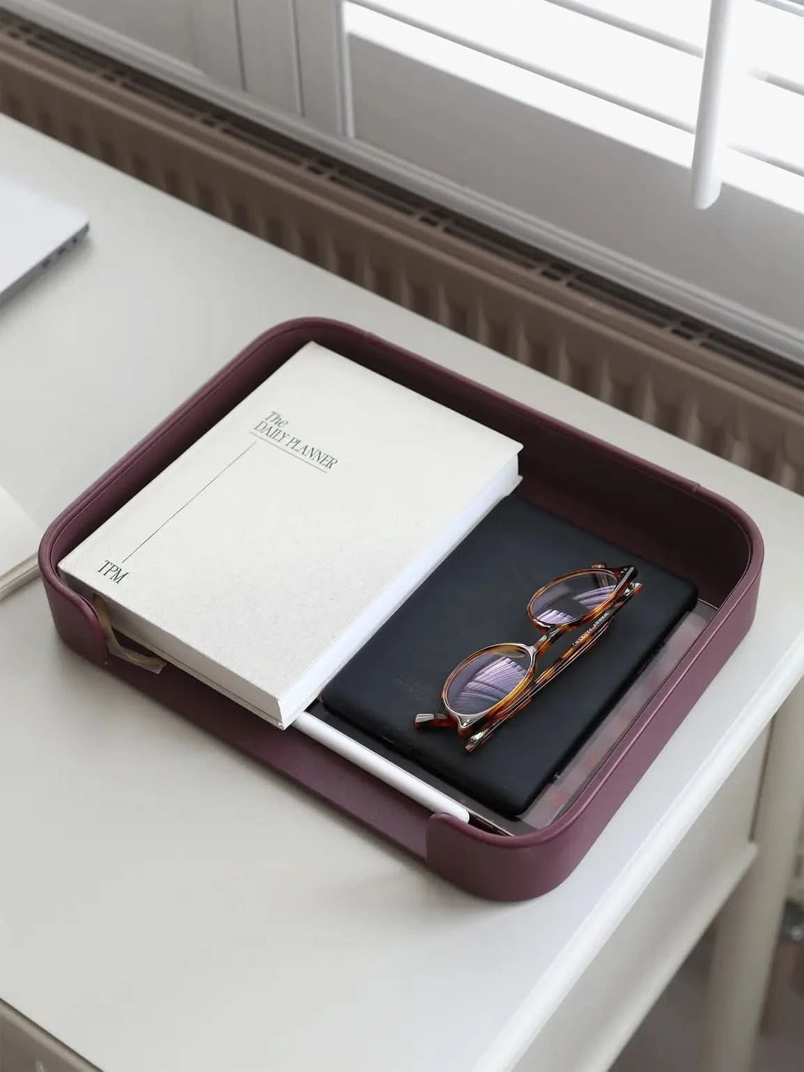 Stackers Bac à documents Rouge Grenat