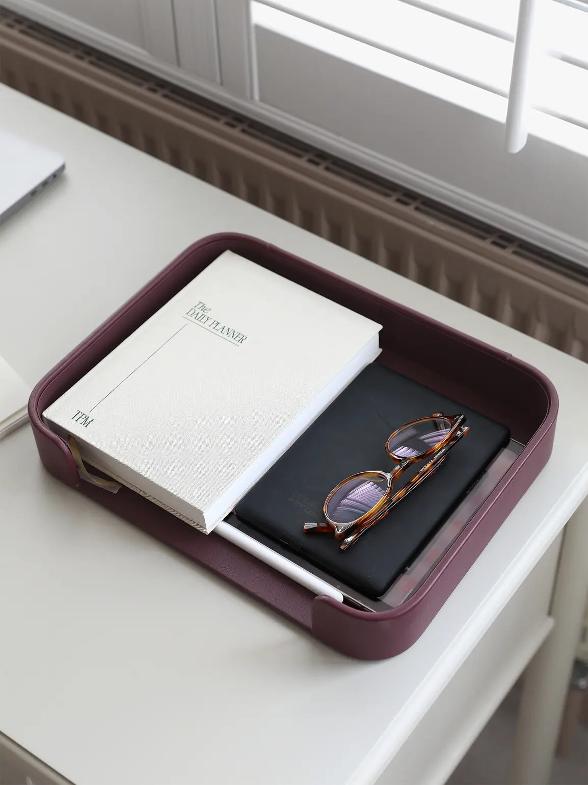 Stackers Desk Organizer Set Garnet Red