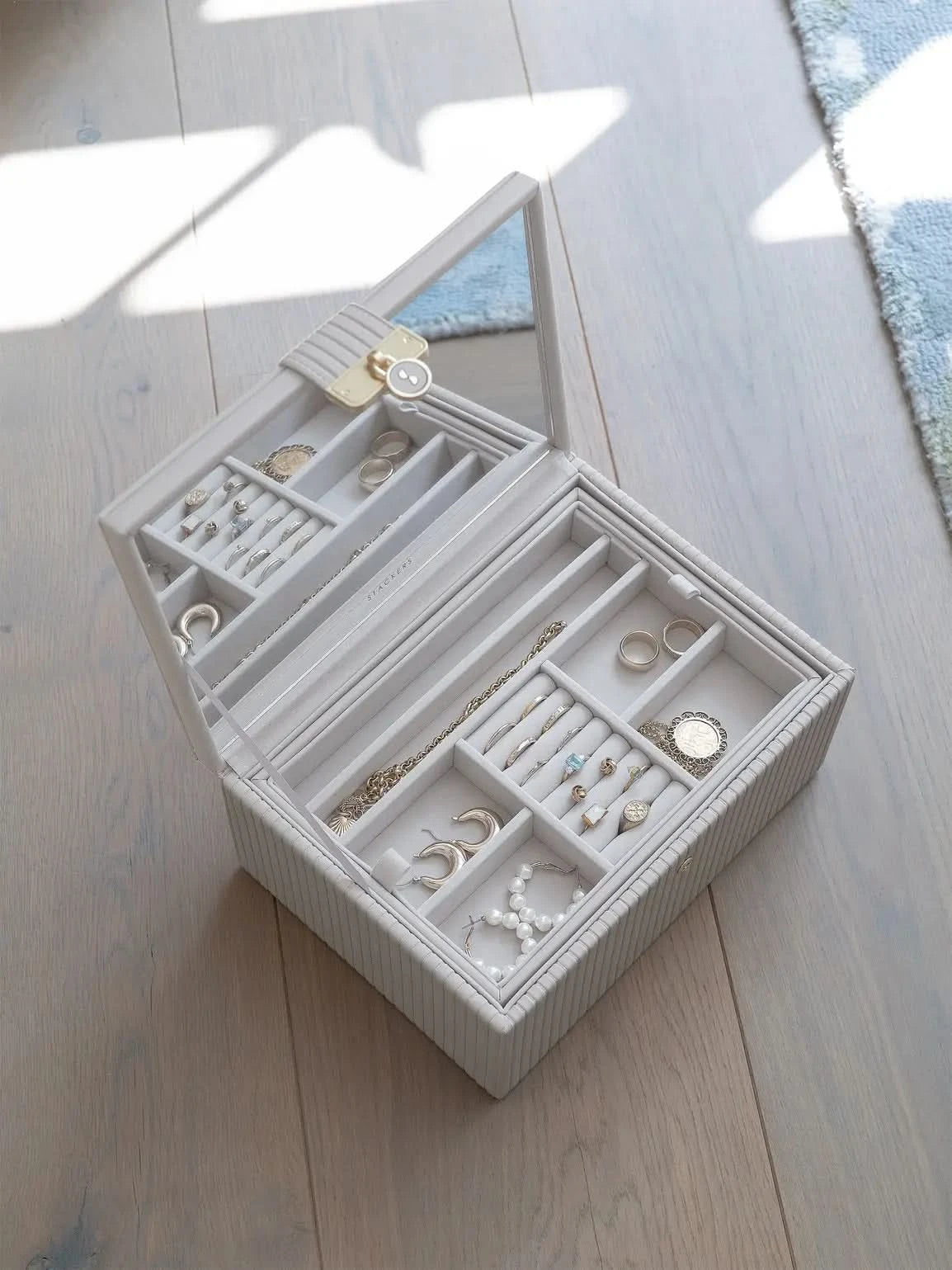 Stackers Luxe Klassieke Juwelendoos Kalksteen - Mystackers