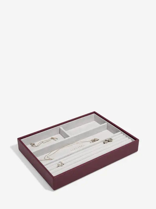 Stackers Ring & Bracelet Layer for Classic Jewellery Box Burgundy