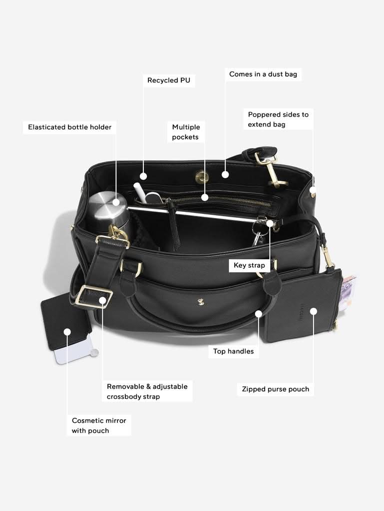 Stackers Kleine Handtas Zwart - Mystackers